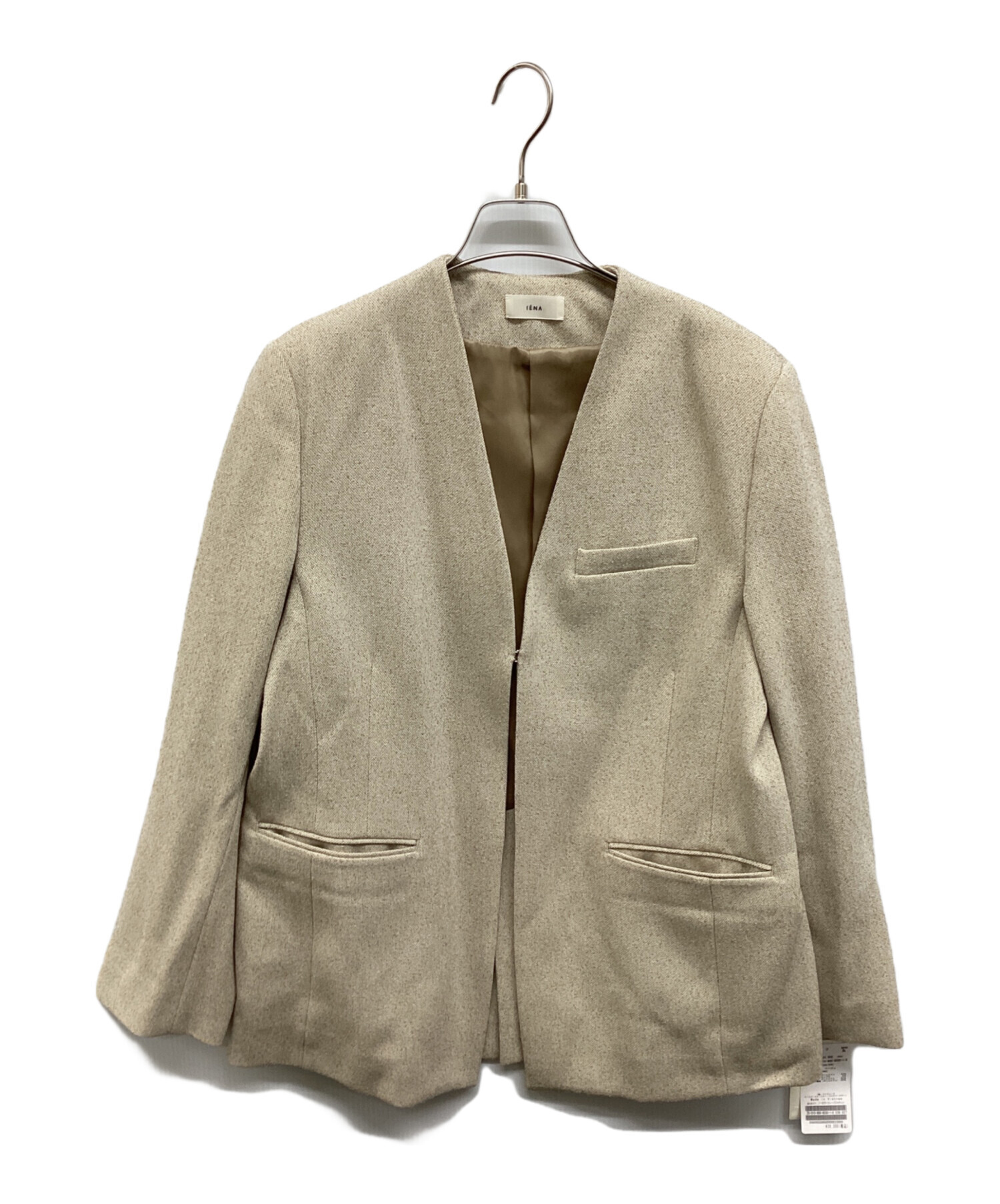 中古・古着通販】IENA (イエナ) ノーカラーツイードジャケット