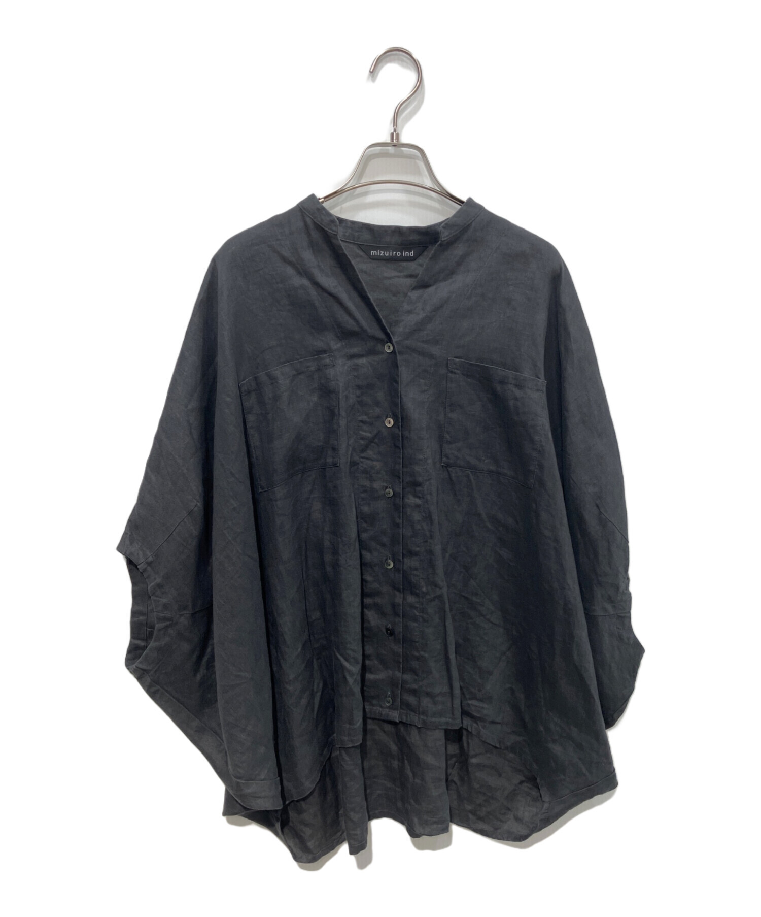 中古・古着通販】mizuiro-ind (ミズイロインド) リネンコクーンシャツ