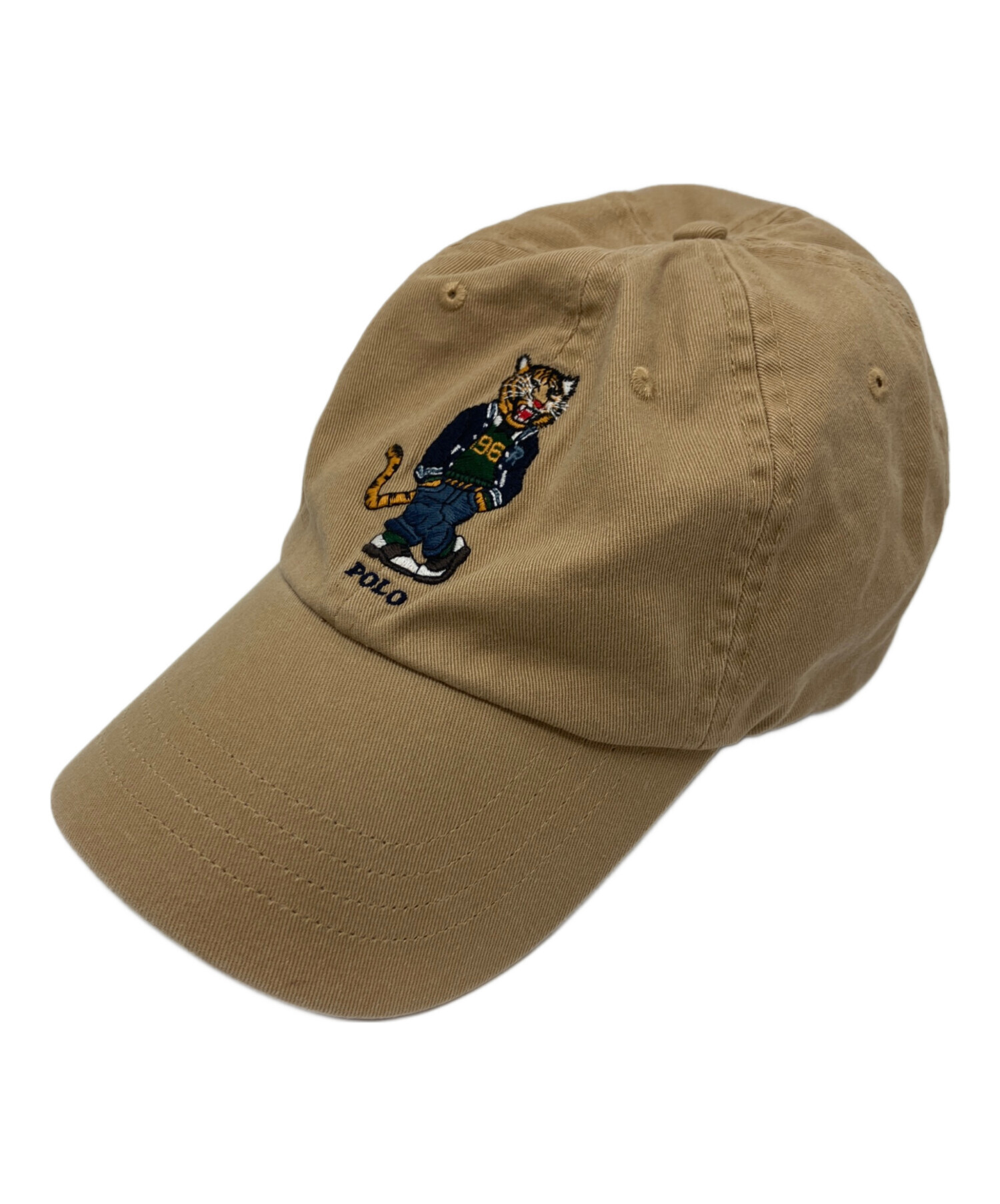 POLO RALPH LAUREN TIGER ベースボールキャップ 刺繍 ロゴ 中古・古着通販】POLO RALPH LAUREN (ポロ・ラルフローレン) トラ刺繍