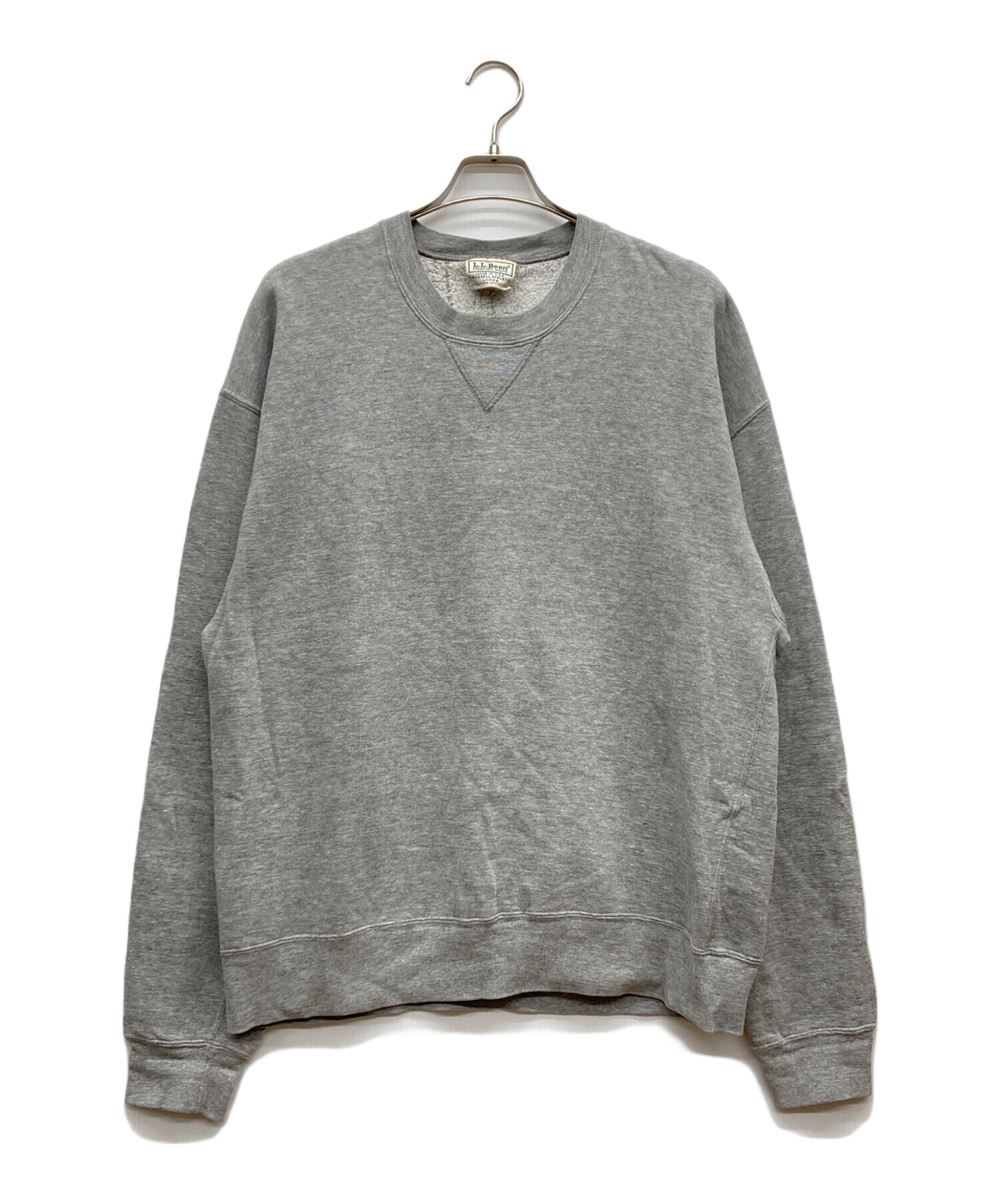ななな 80's～ HANES 山ロゴ 霜降りグレー スウェット 表記(L LLBean グレー