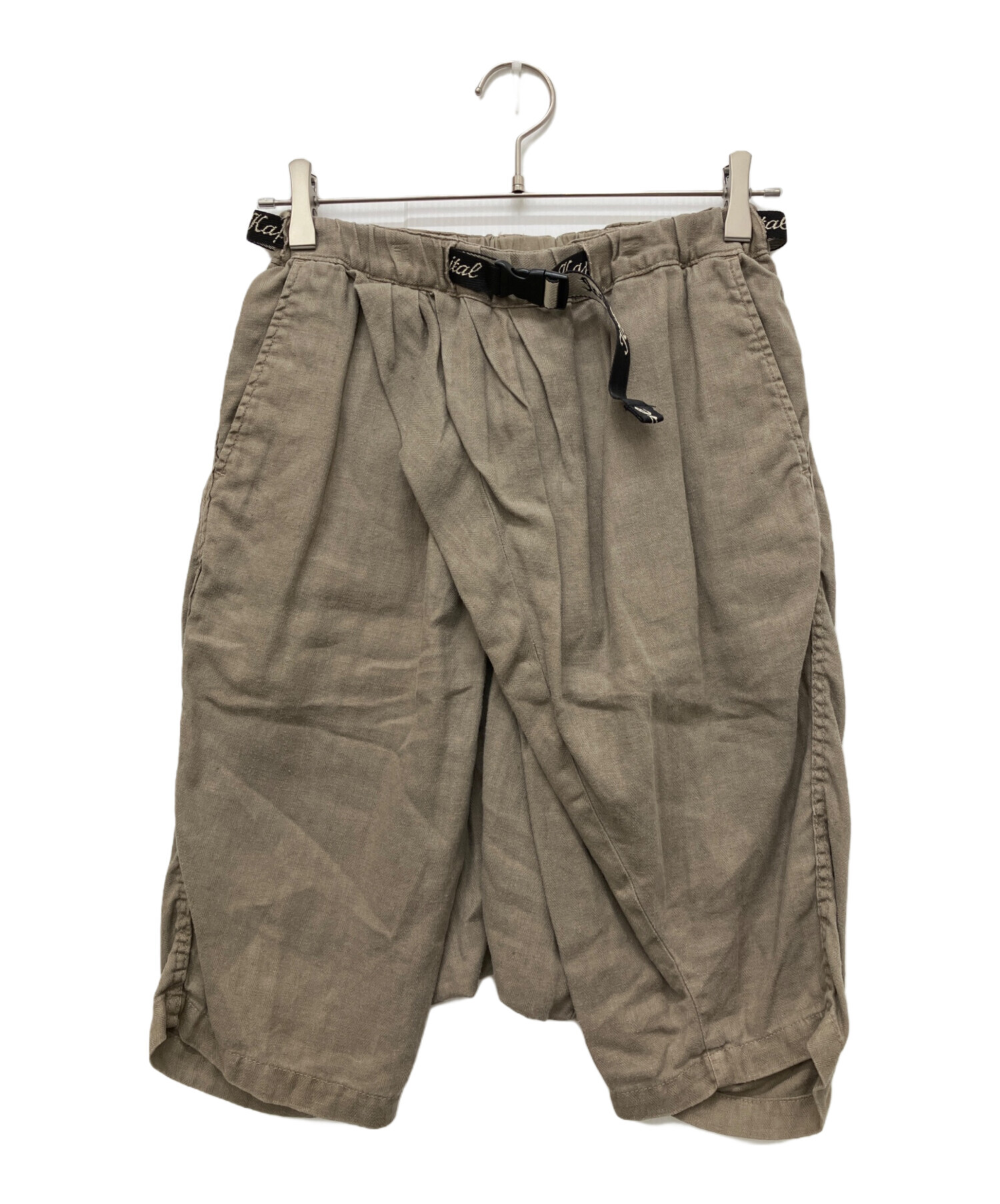 KAPITAL キャピタル WINDAY ハーフパンツ ベージュ 中古・古着通販】KAPITAL (キャピタル) ラップ風ハーフパンツ ベージュ