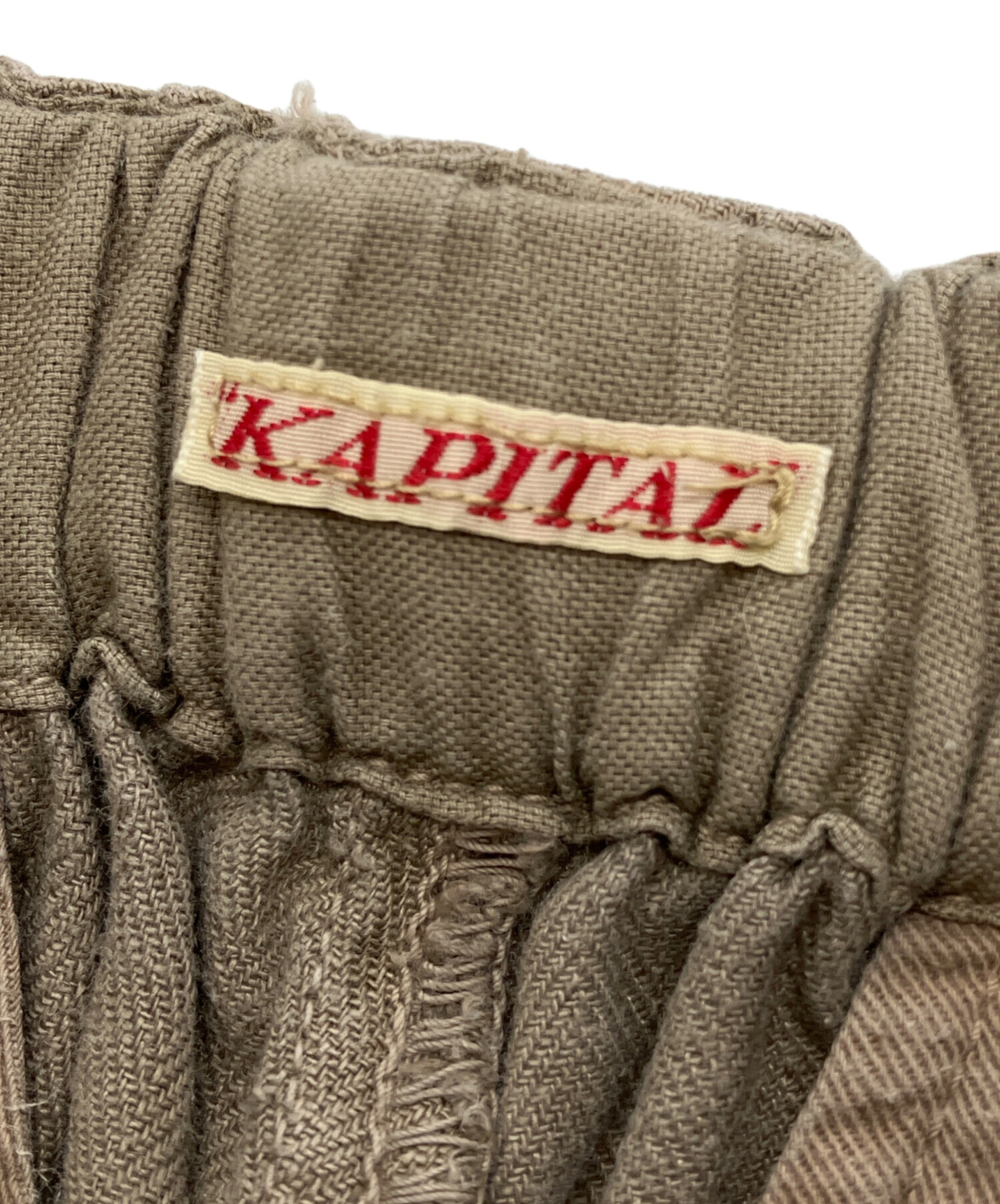 KAPITAL キャピタル ラップ風パンツ チノパン ベージュ 中古・古着通販】KAPITAL (キャピタル) ラップ風ハーフパンツ ベージュ