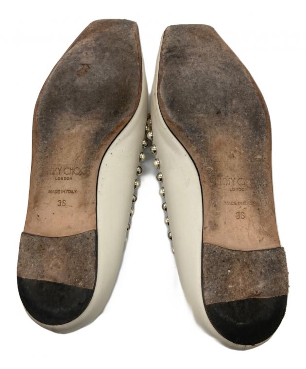 JIMMY CHOO ゴールド スタースタッズ フラットシューズ　未使用品 ⭐️未使用⭐️ ジミーチュウ スタースタッズ フラットシューズ