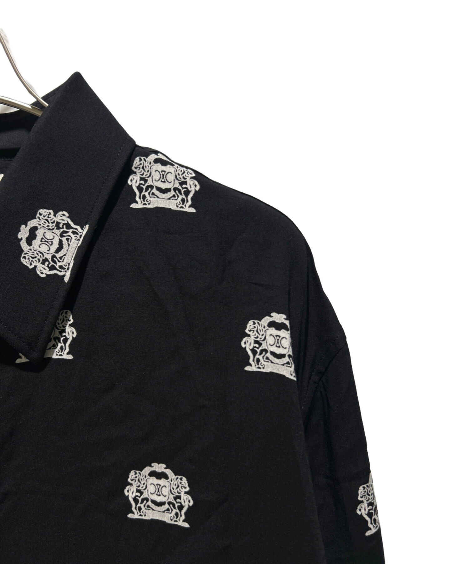 新作⭐︎ CELINE セリーヌ ルーズシャツ ワイシャツ トップス ルーズシャツ / 軽量シャンブレーコットン - ブルーインディゴ / クレ