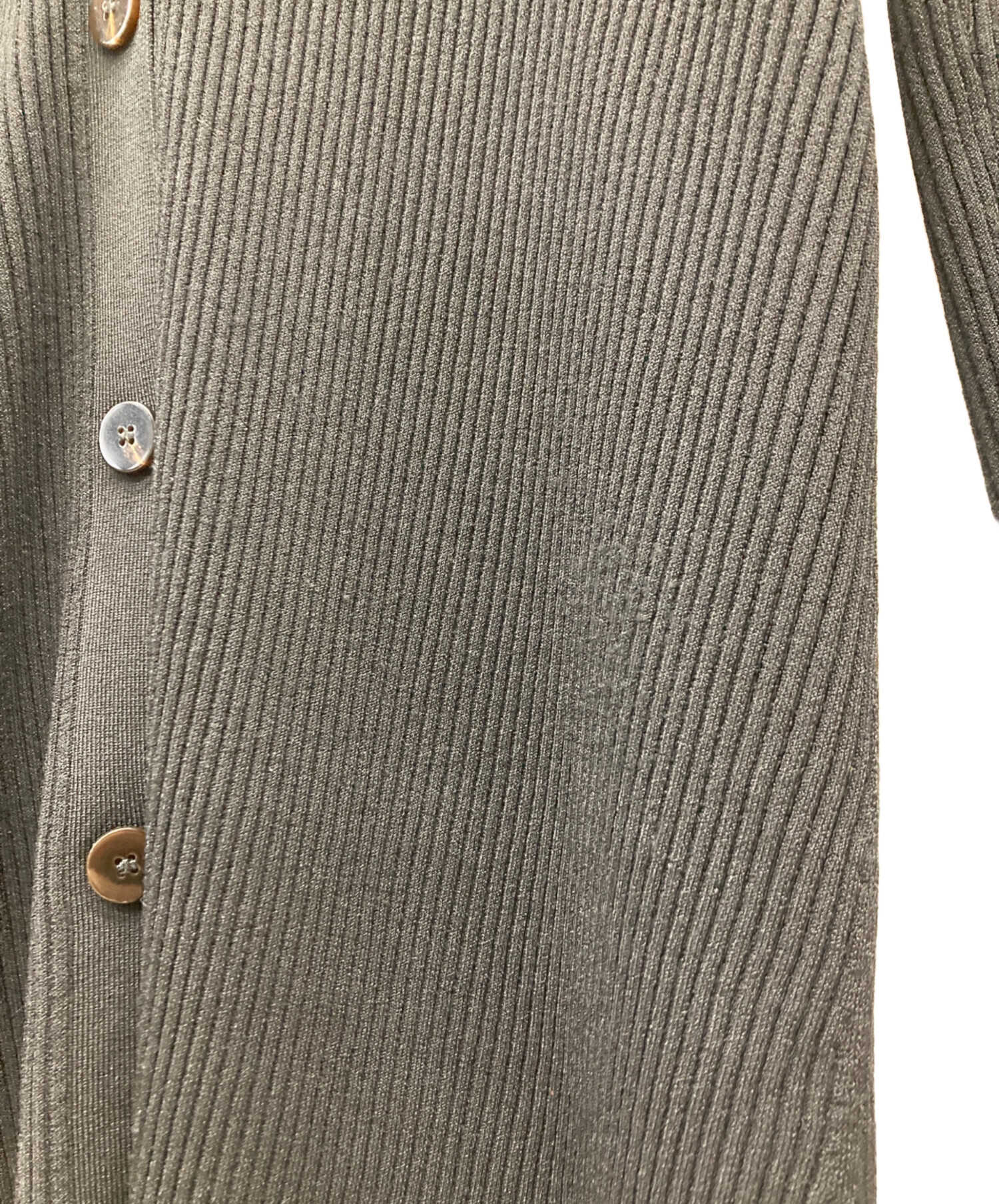 極美品✨25SS セオリー Wooster Crepe Knit カーディガン 中古・古着通販】theory (セオリー) Wooster Crepe Knit Button Rib