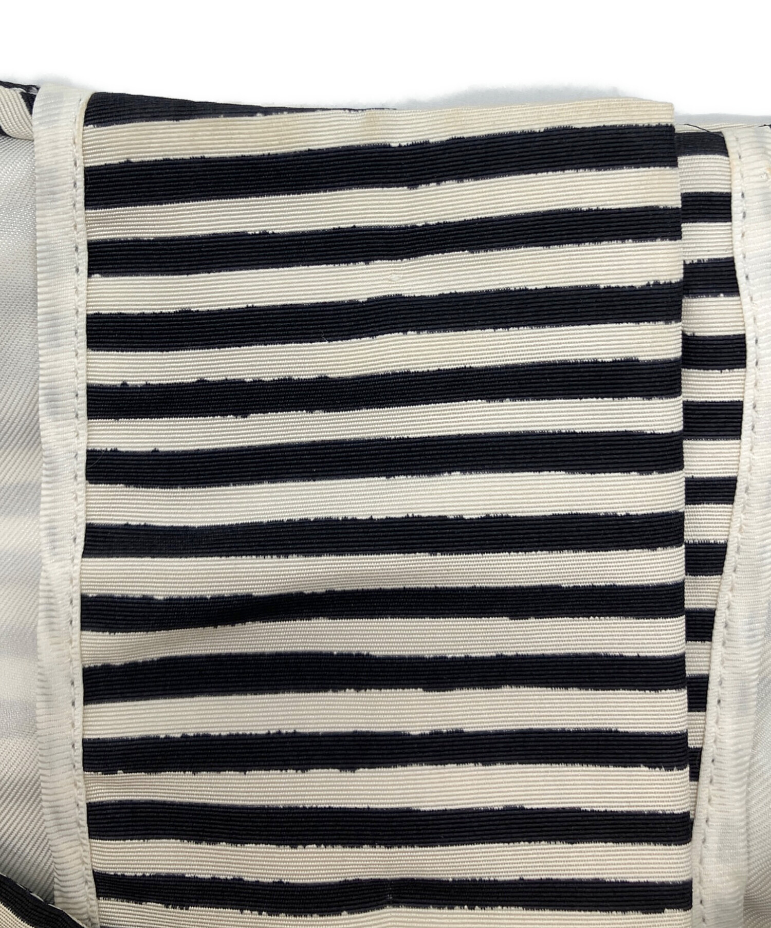 PRADA プラダ ノースリーブ XS 茶x黒x黄等(ボーダー) 【古着】【中古】 中古・古着通販】PRADA (プラダ) ベルテッドボーダーノースリーブ