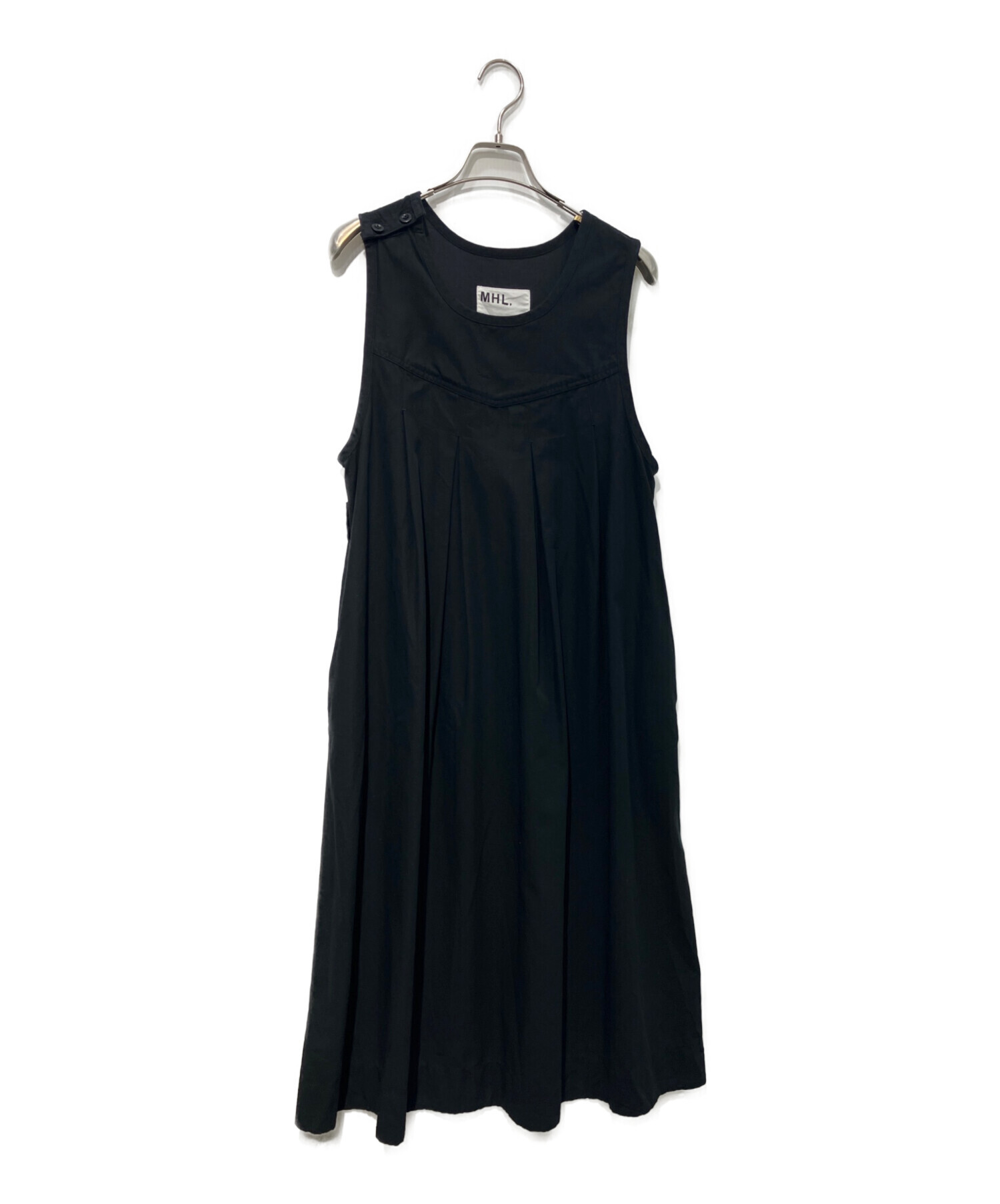 MHL. TWISTED ORGANIC COTTON TWILL　ブラック 中古・古着通販】MHL (エムエイチエル) TWISTED ORGANIC COTTON TWILL