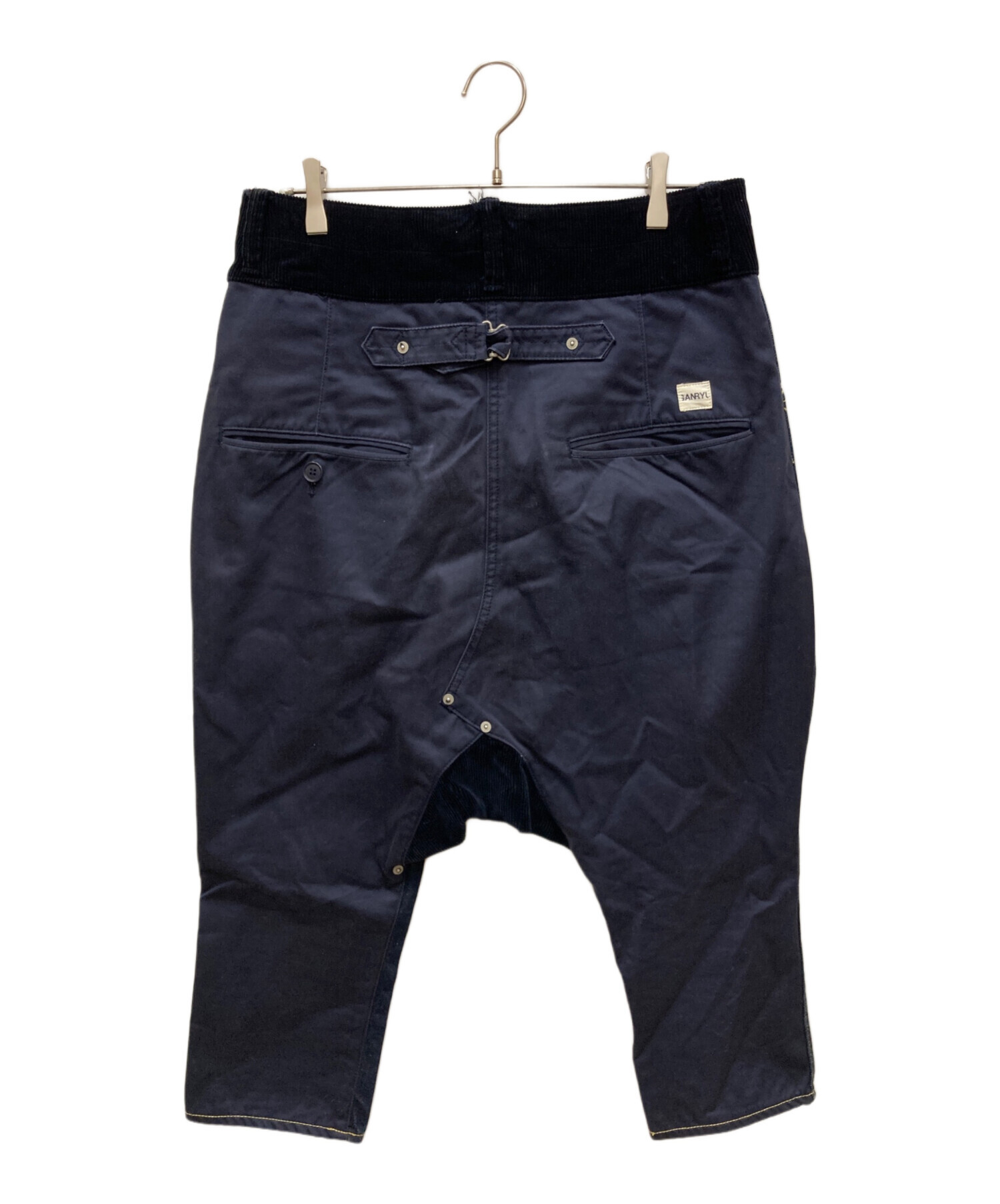 中古・古着通販】GANRYU (ガンリュウ) 切替サルエルデニムパンツ