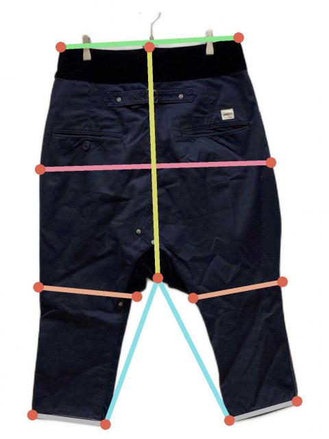 中古・古着通販】GANRYU (ガンリュウ) 切替サルエルデニムパンツ