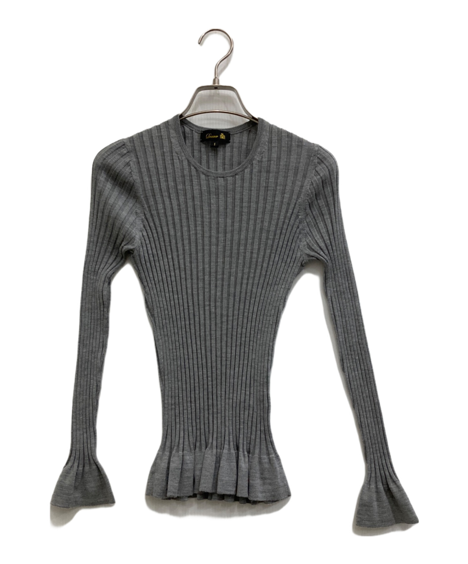 drawerカシミヤリブニット◇定番品◇ネイビー Drawer カシミヤ