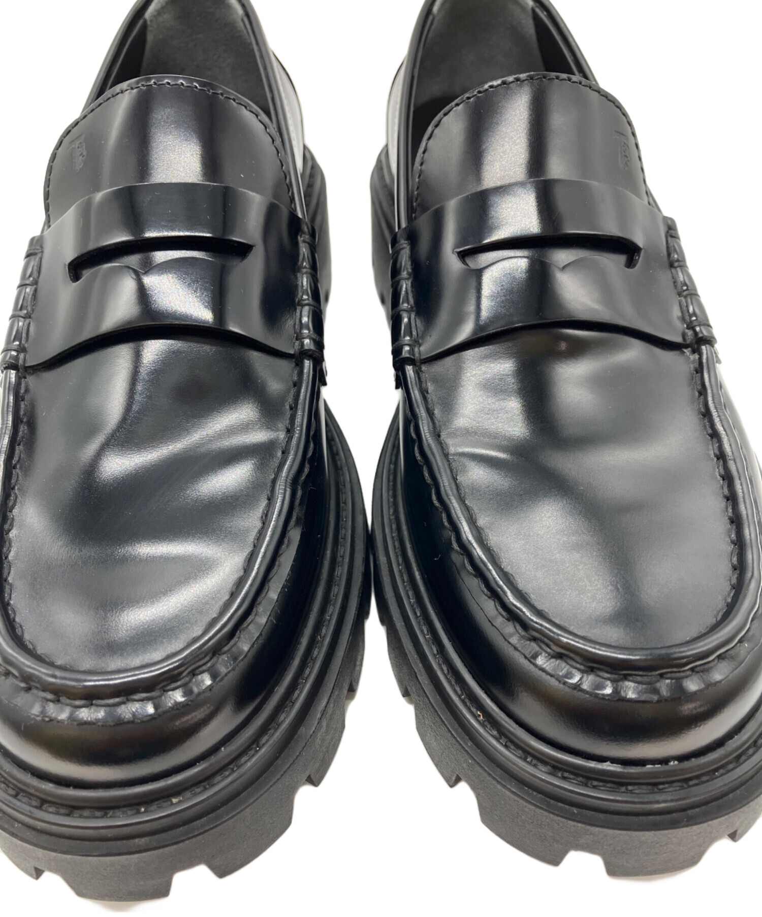 中古・古着通販】TOD'S (トッズ) ゴマペザンテローファー ブラック