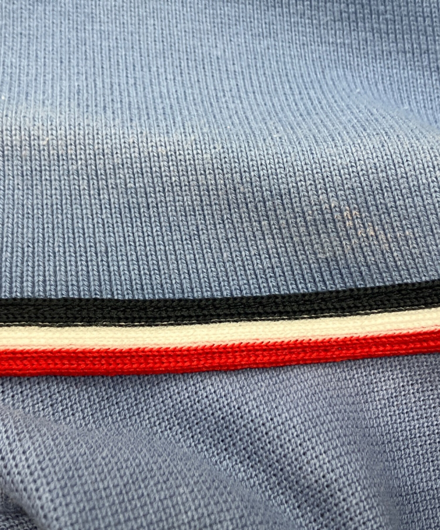 定番★ MONCLER ポロシャツ　ネイビー　サイズS　国内正規品 3S505 MONCLER (モンクレール) 袖ライン ワンポイント 半袖 ポロシャツ