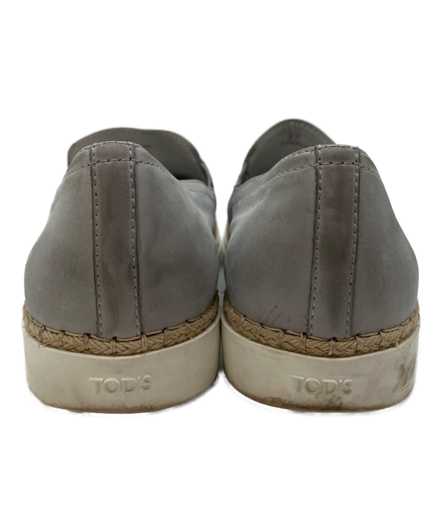トッズ（TOD'S） イタリア製エスパドリーユブーツ グレー UK6 中古・古着通販】TOD'S (トッズ) スエードエスパドリーユスリッポン