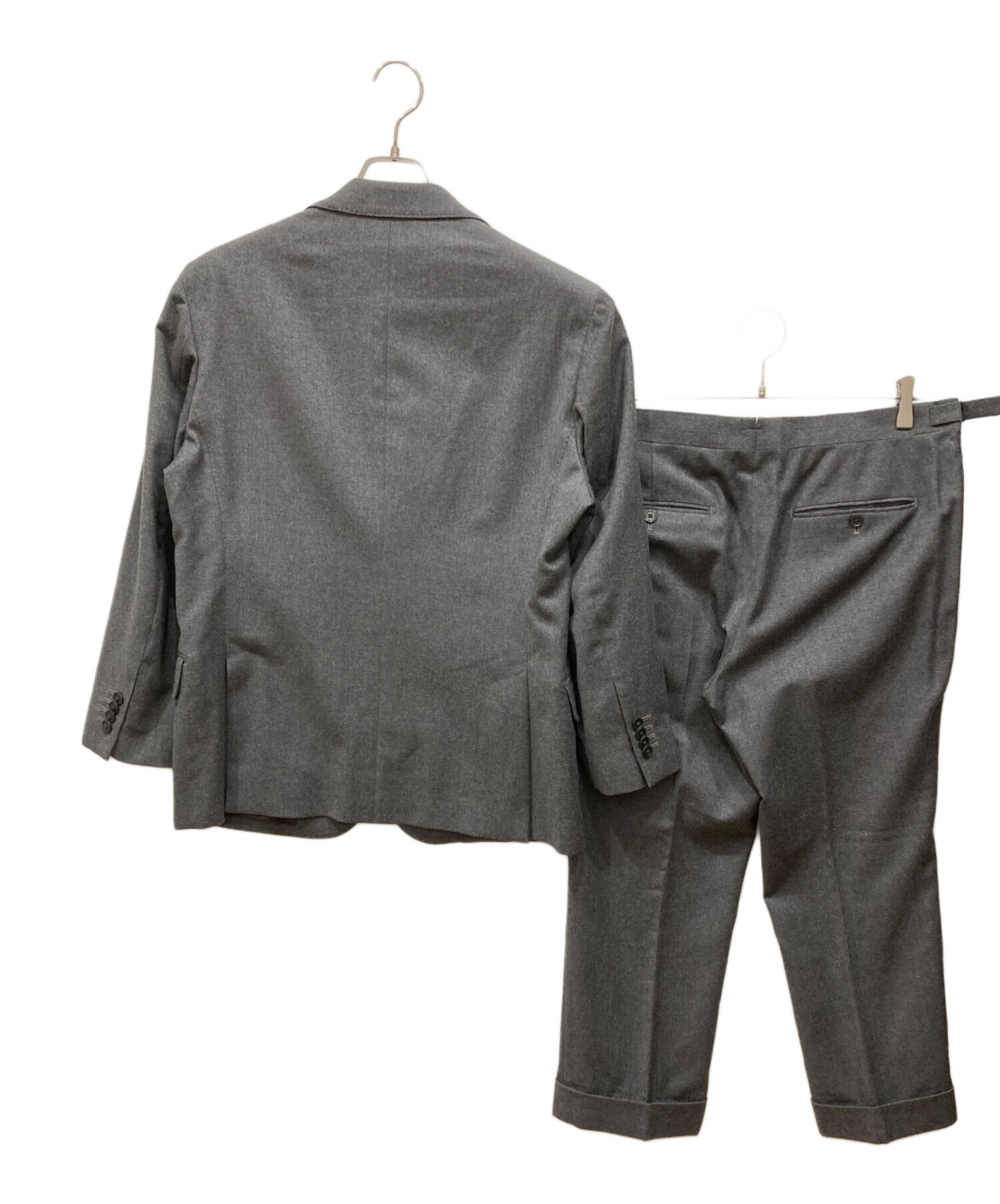 LARDINI ラルディーニ　スーツ　セットアップ　ストライプ　グレー　XL 中古・古着通販】LARDINI (ラルディーニ) セットアップスーツ グレー