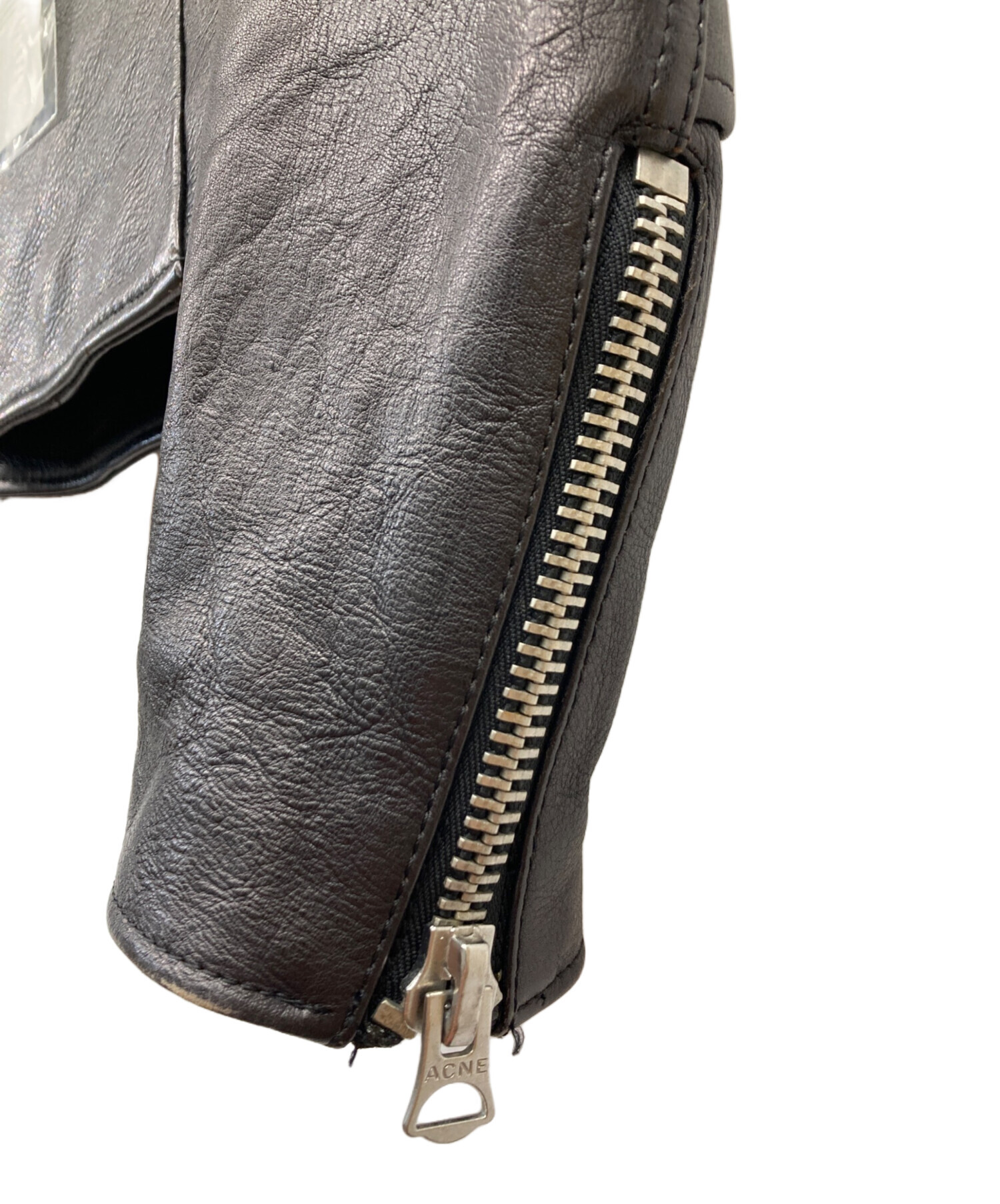 M様　Acne Studiosレザーバイカージャケット34 中古・古着通販】ACNE STUDIOS (アクネ ストゥディオス) レザー