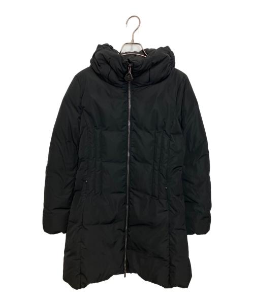 MONCLER ブラック ナイロンコート黒 1 中古・古着通販】MONCLER (モンクレール) コート ブラック サイズ:1