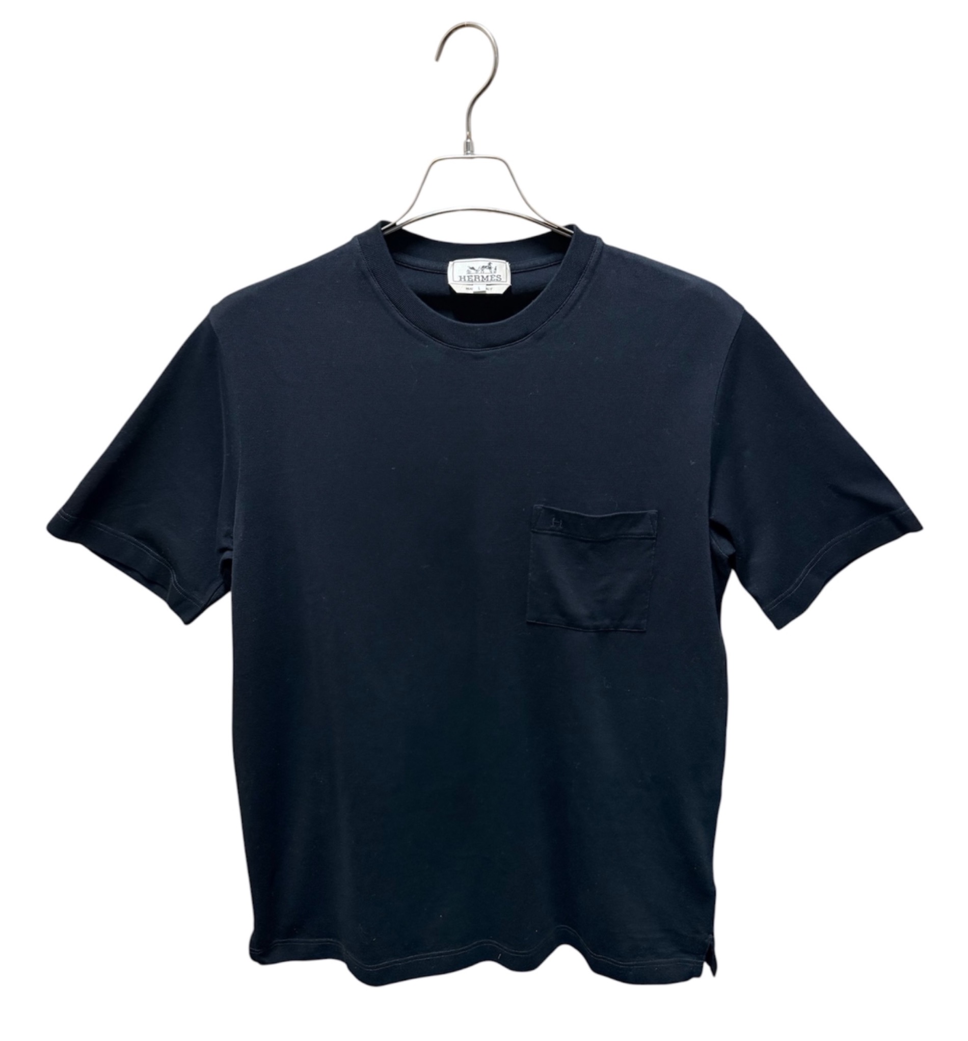 中古・古着通販】HERMES (エルメス) H刺繍ポケットTシャツ/Broderie H
