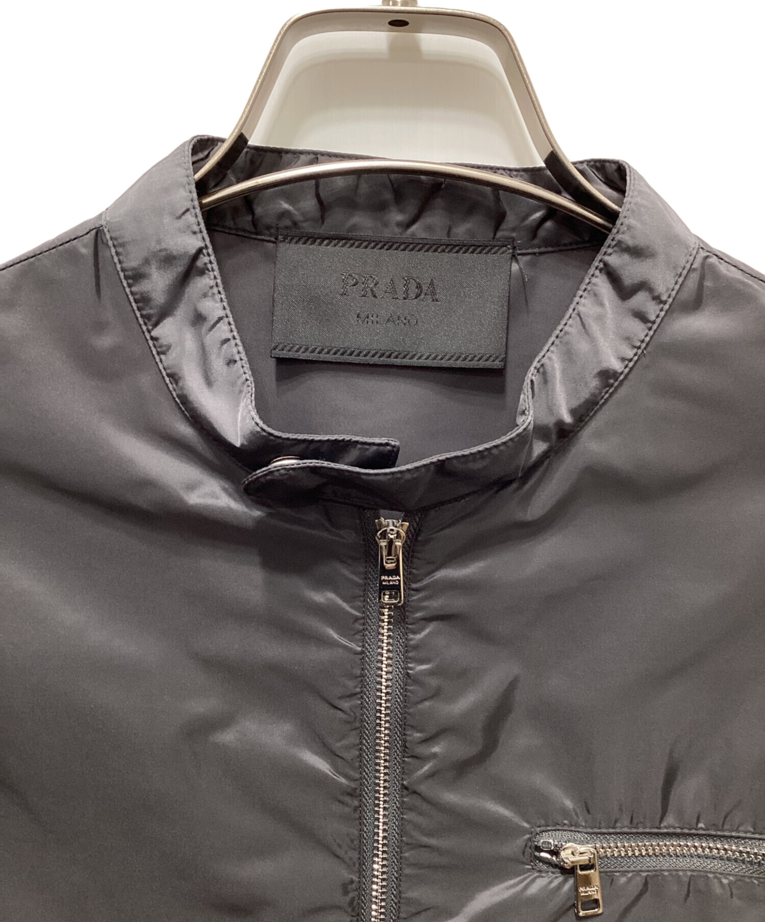 中古・古着通販】PRADA (プラダ) CAMICIA NYLON JACKET グレー サイズ