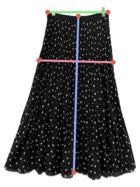 中古・古着通販】ANAYI (アナイ) ドットオーガンジープリーツスカート
