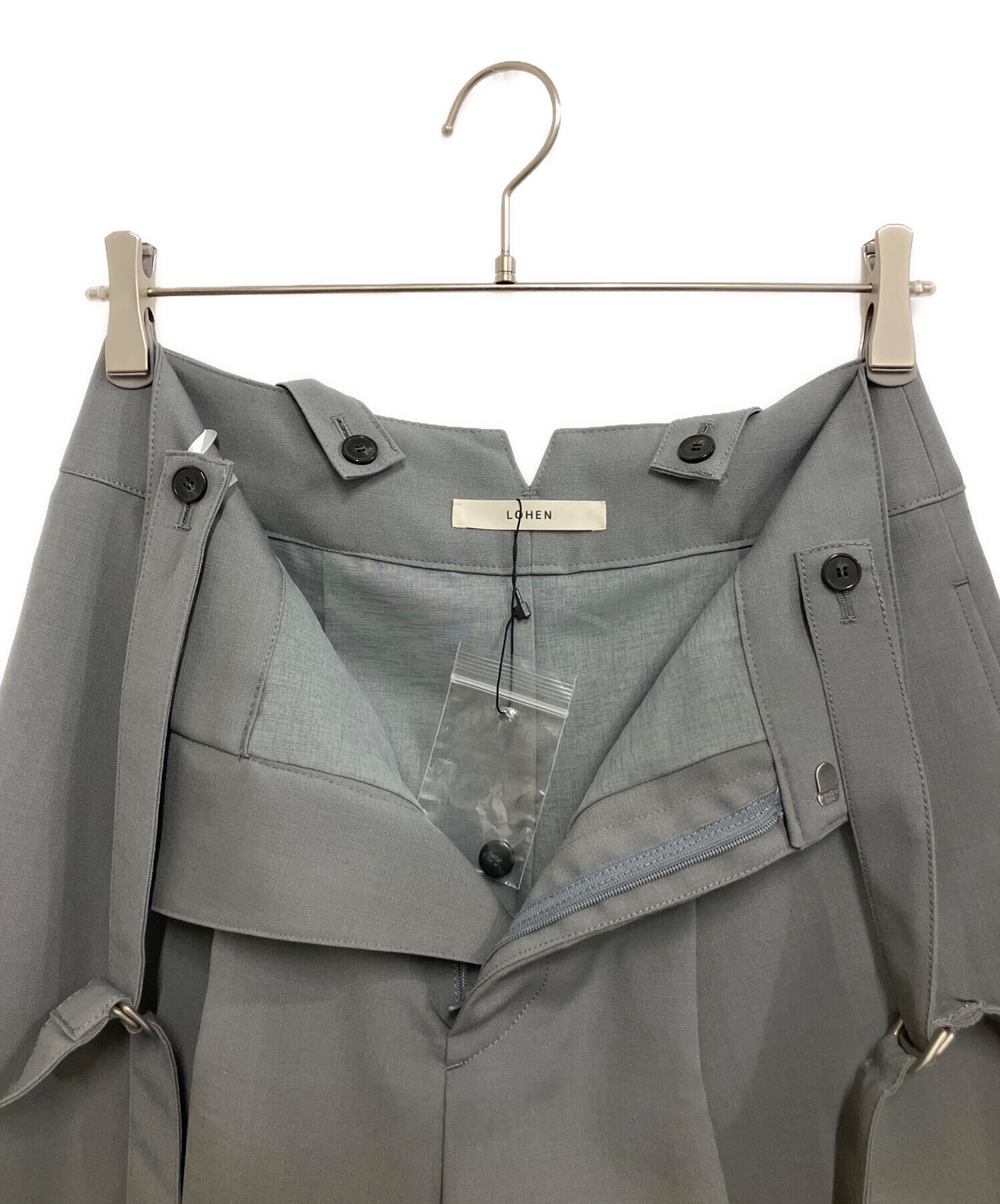 中古・古着通販】LOHEN (ローヘン) サスペンダーエッグパンツ グレー