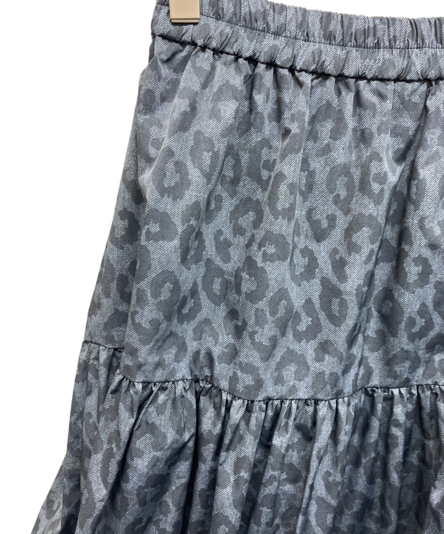 ダブルスタンダードクロージング　ロングスカート　ティアード　レオパード　美品　S 中古・古着通販】DOUBLE STANDARD CLOTHING (ダブルスタンダード