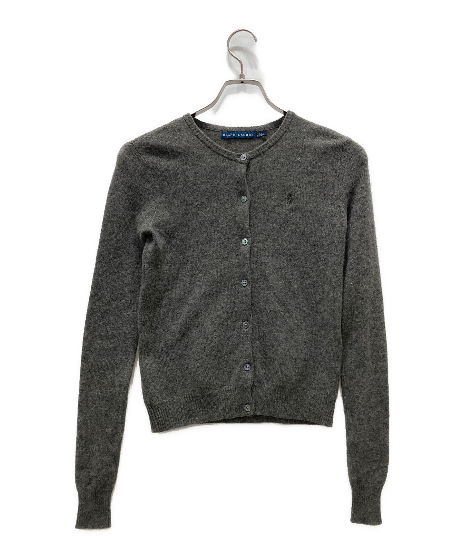 新品未使用品　ラルフローレン　カシミヤ混　太ケーブル　カーディガン　グレー　S 中古・古着通販】RALPH LAUREN (ラルフローレン) カシミヤ混