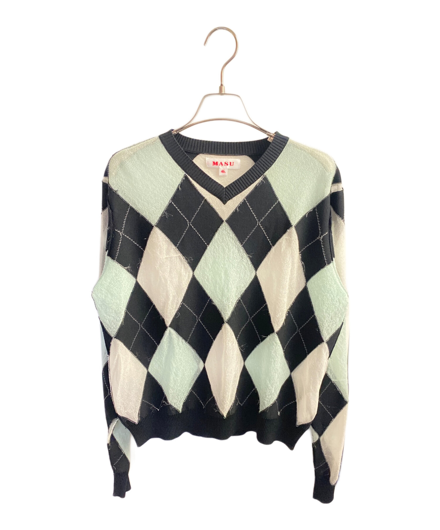 中古・古着通販】MASU (エムエーエスユー) REVERSED ARGYLE SWEATER 