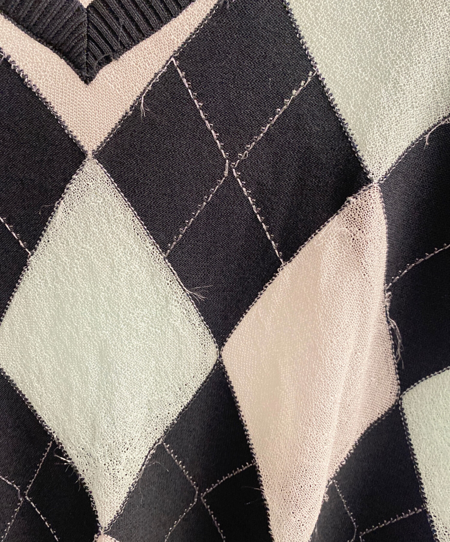 中古・古着通販】MASU (エムエーエスユー) REVERSED ARGYLE SWEATER 