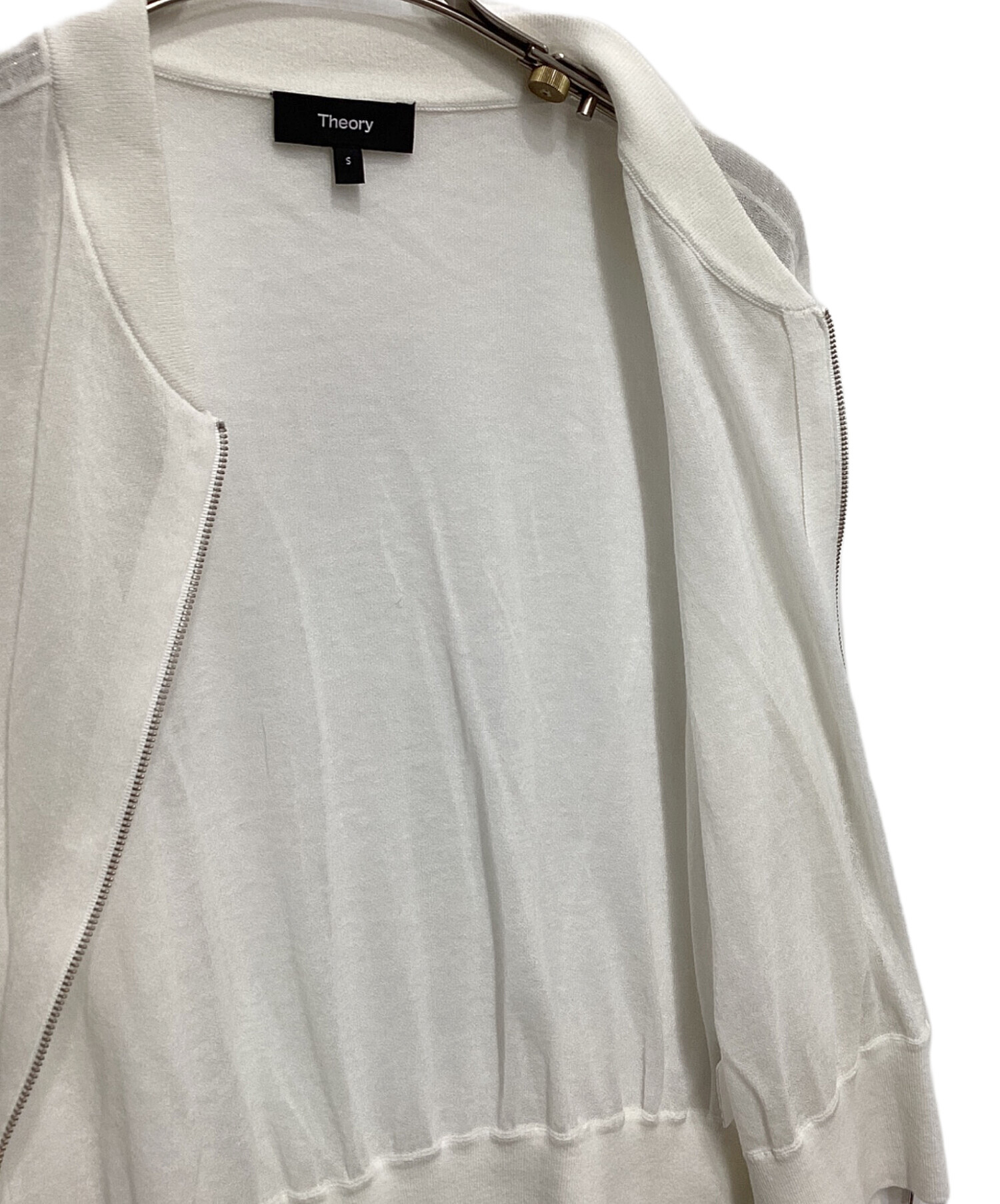 新品　Theory セオリー　シアー　ブルゾン　白　ホワイト　S 中古・古着通販】theory (セオリー) シアーボンバージャケット