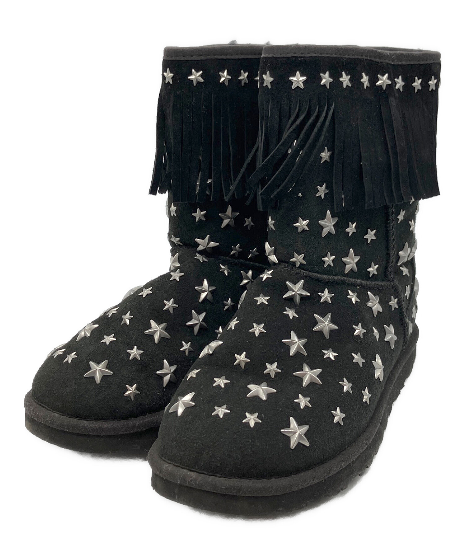 UGG & JIMMY CHOO /アグ ジミーチュウ フリンジムートンブーツ 中古・古着通販】UGG (アグ) JIMMY CHOO (ジミーチュウ) スタッズ