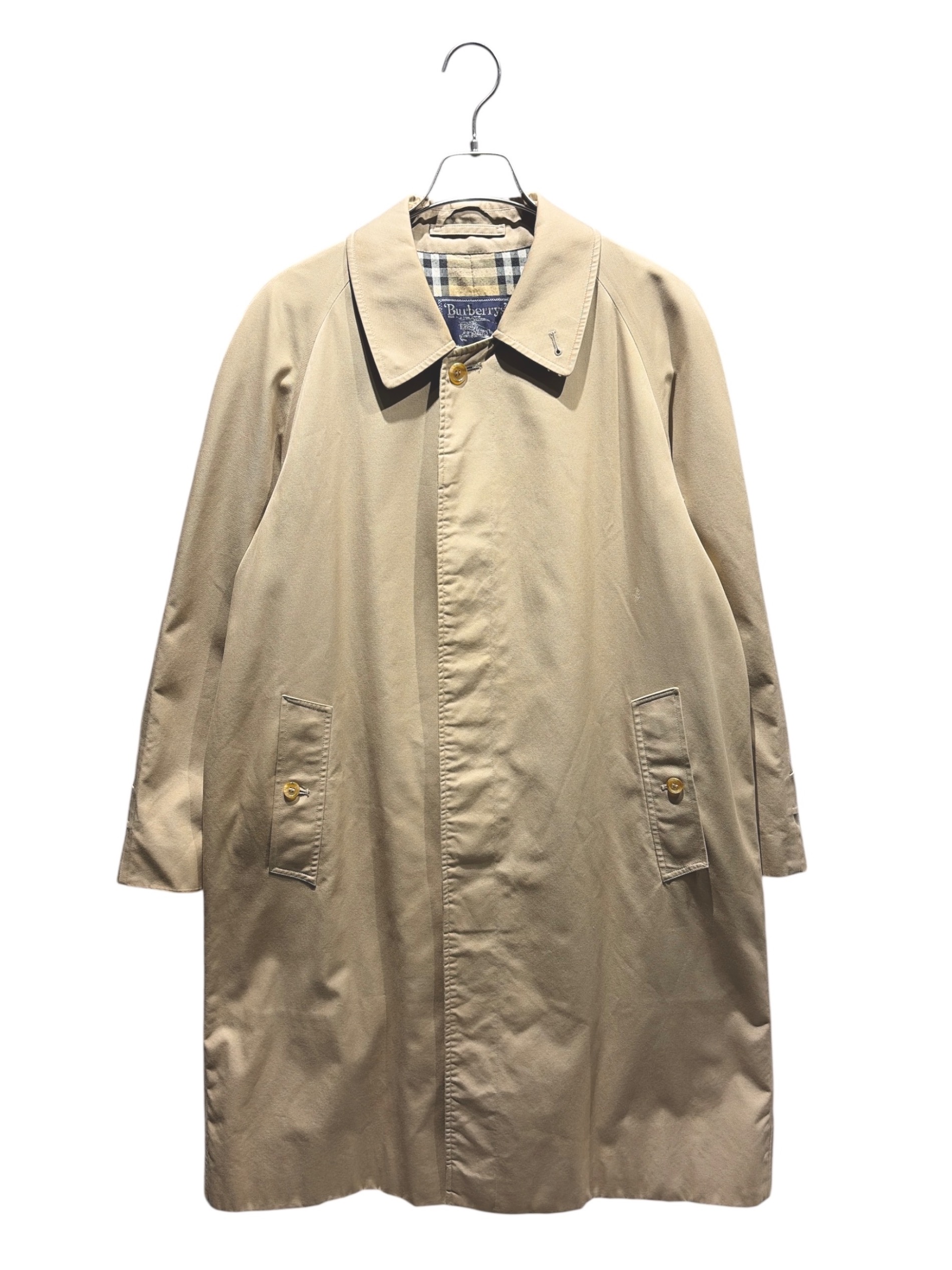 バーバリーズウール100% ステンカラーコート ML ベージュ 中古・古着通販】Burberry's (バーバリーズ) ステンカラーコート