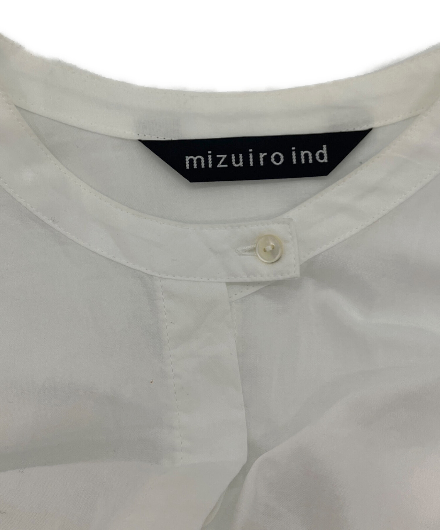 中古・古着通販】mizuiro-ind (ミズイロインド) ノーカラーシャツ