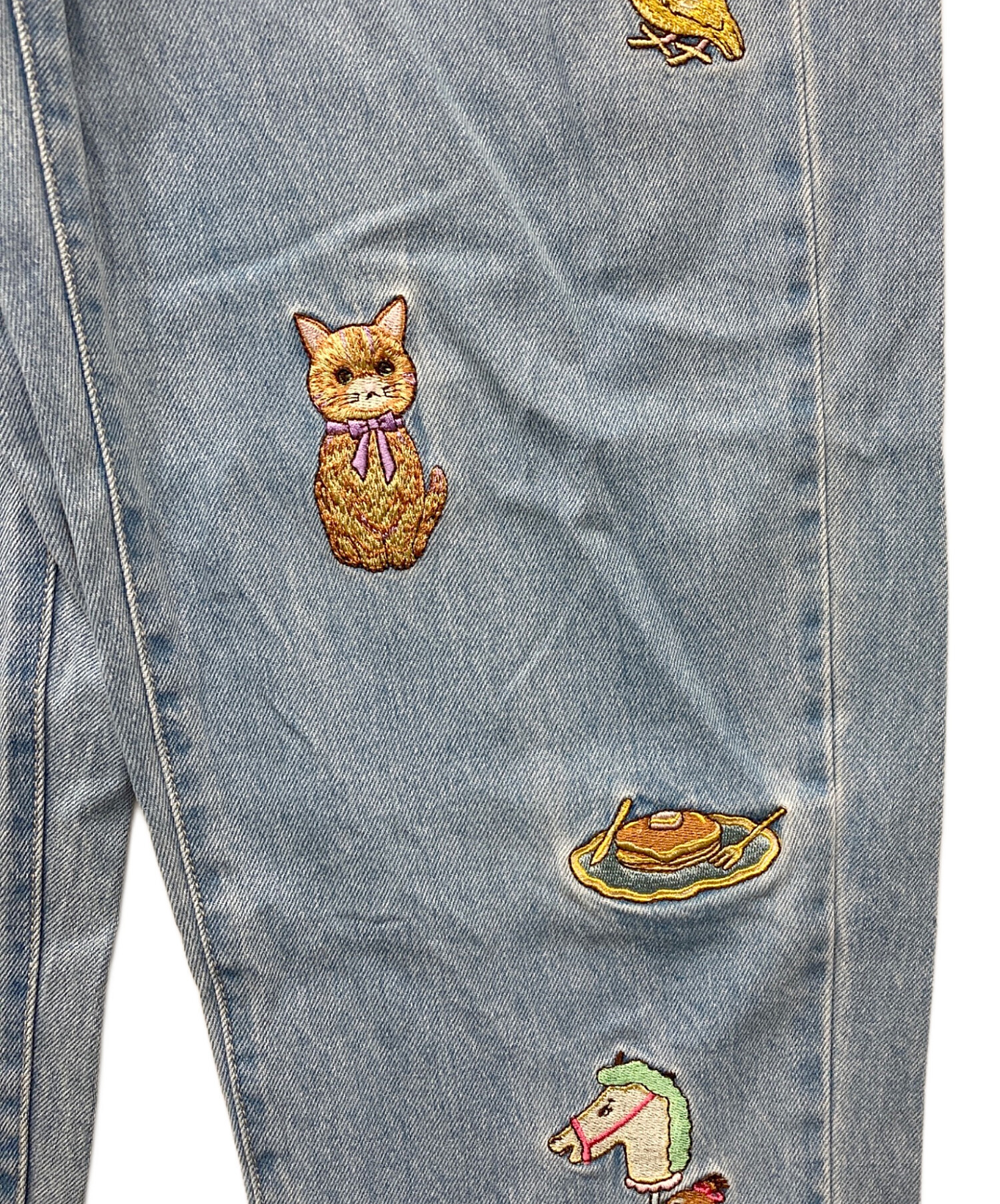 yukiemon　グミパンツ　デニム　М　ユキエモン 中古・古着通販】yukiemon (ユキエモン) おまもりデニムパンツ ライト