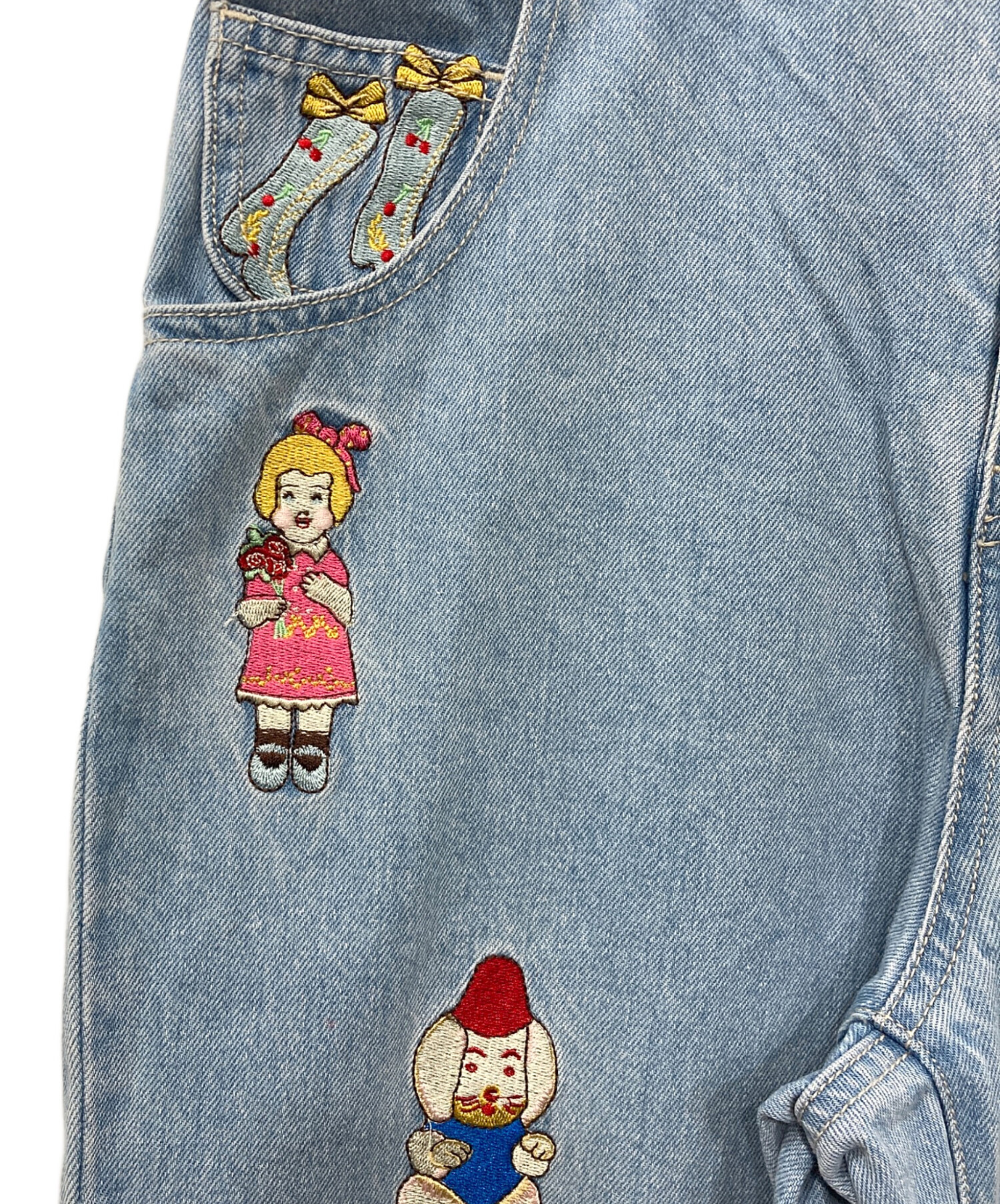 yukiemon　グミパンツ　デニム　М　ユキエモン 中古・古着通販】yukiemon (ユキエモン) おまもりデニムパンツ ライト