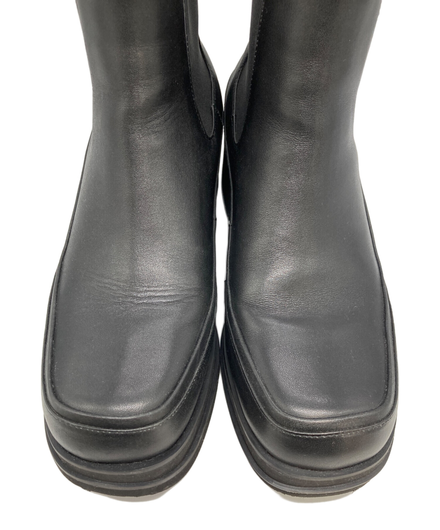 中古・古着通販】Lui's (ルイス) サイドゴアブーツ ブラック サイズ:43