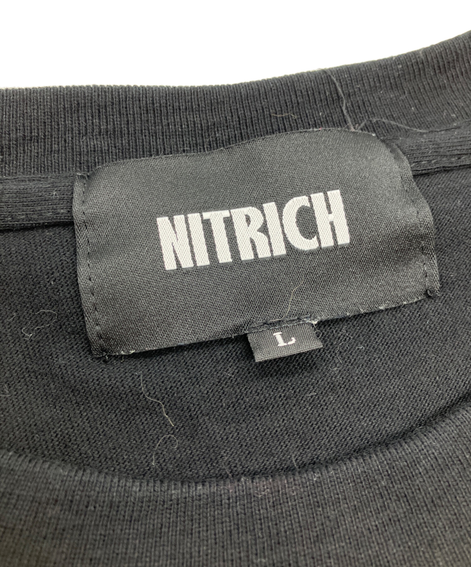 中古・古着通販】NITRICH (ナイトリッチ) プリントTシャツ ブラック 