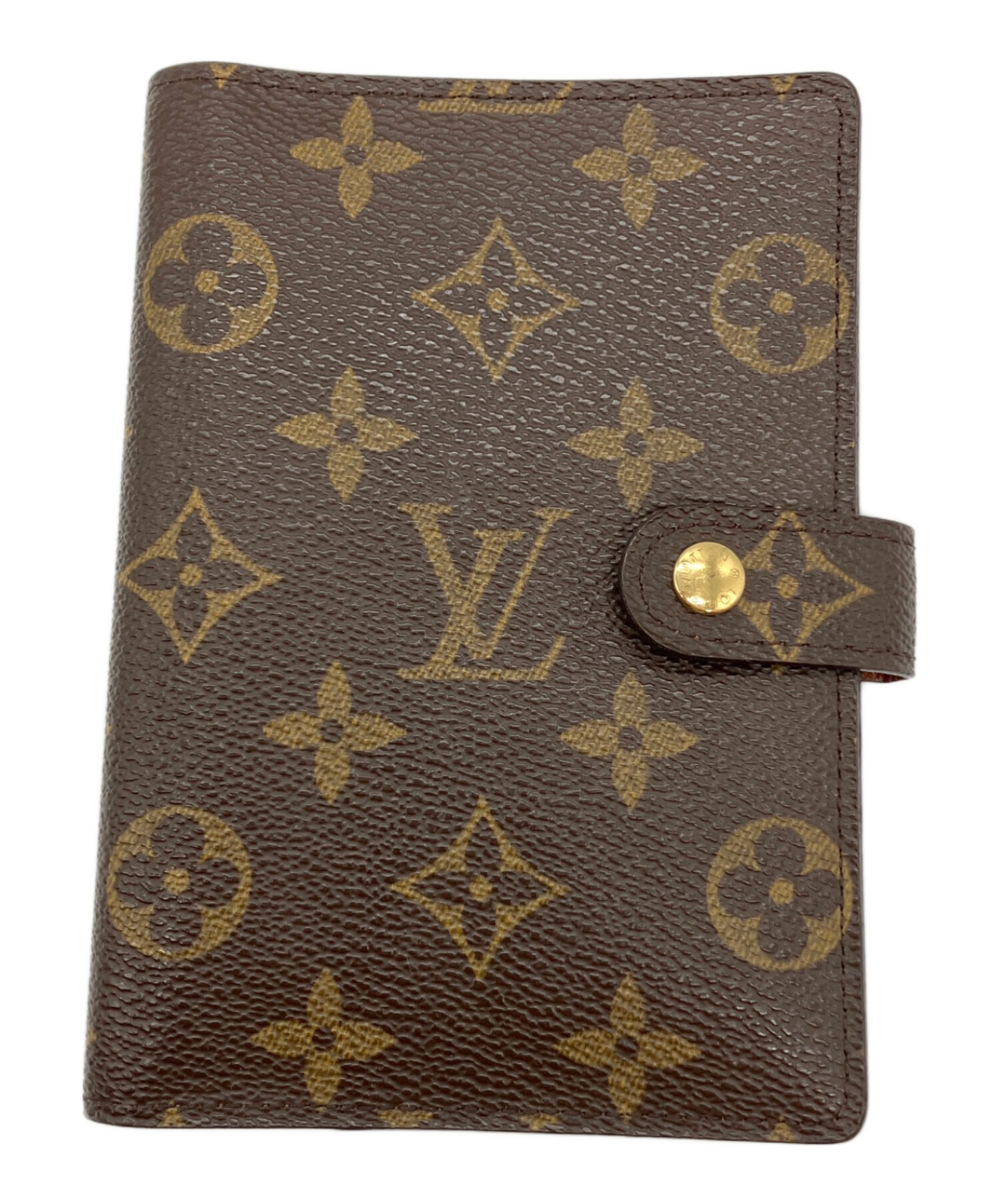 【中古】ルイ・ヴィトン LOUIS VUITTON 手帳カバー LV イニシャル 中古・古着通販】LOUIS VUITTON (ルイ ヴィトン) 手帳カバー ブラウン