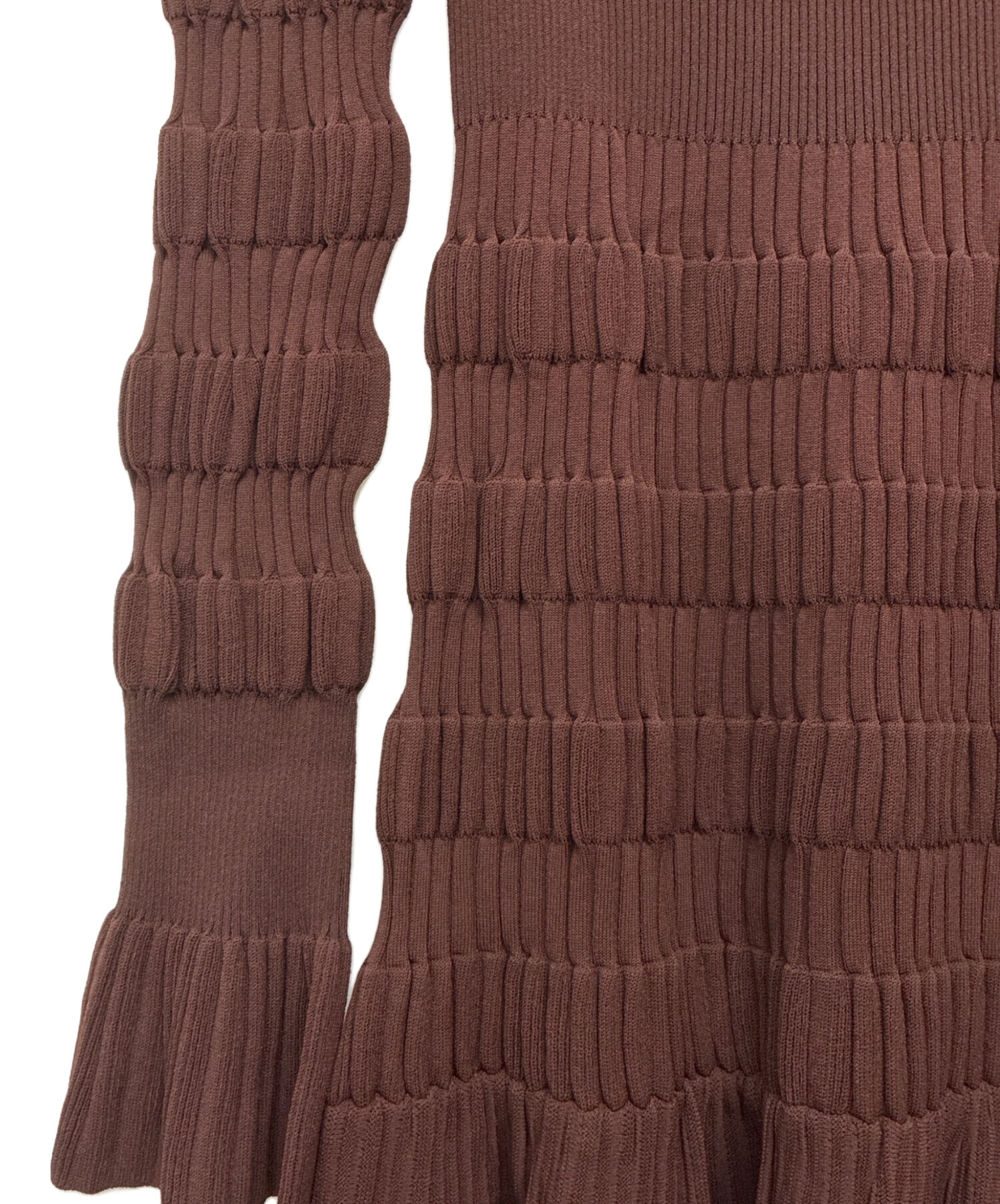 中古・古着通販】FETICO (フェティコ) STRIPE KNIT MIDI DRESS