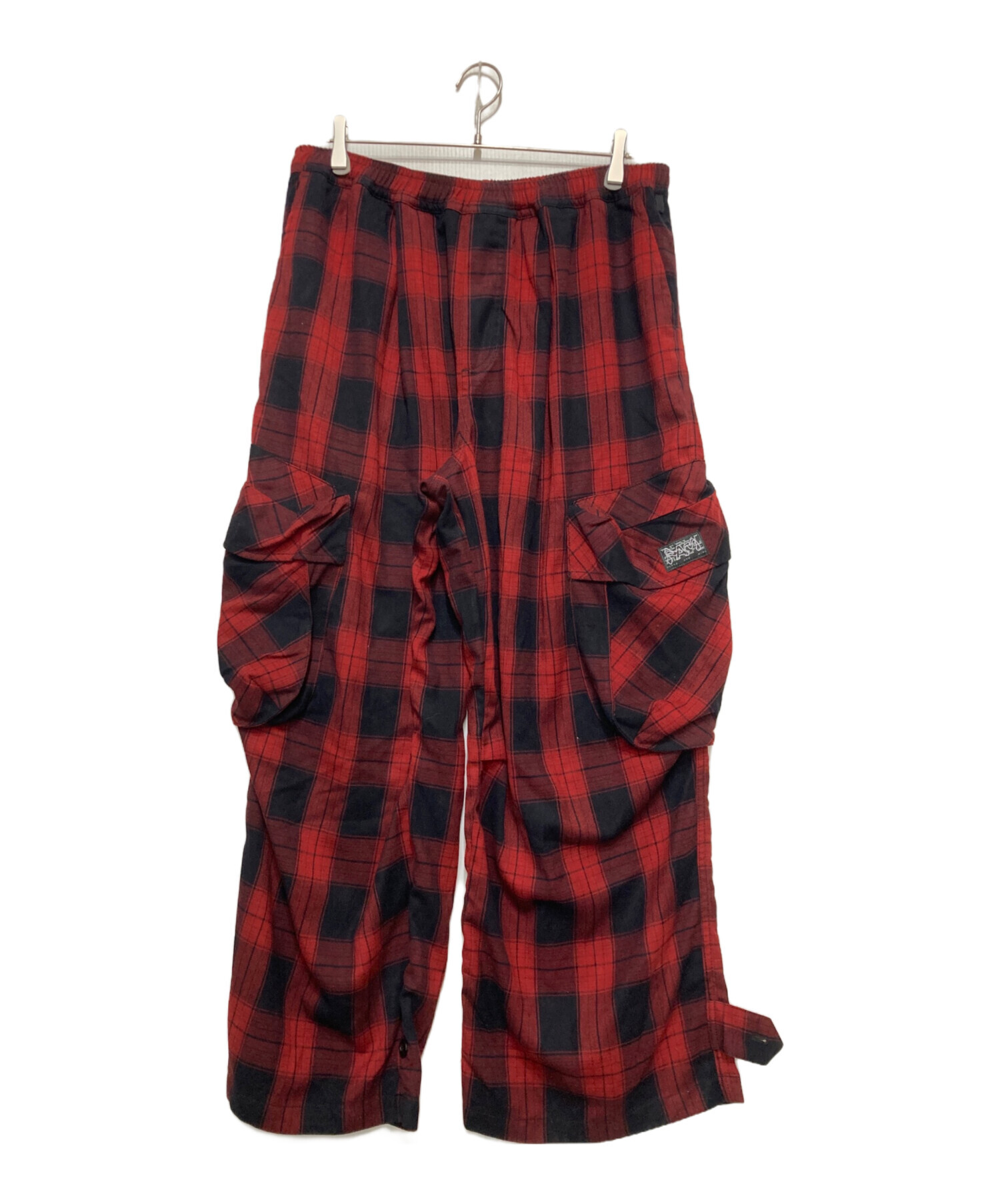 中古・古着通販】PAM (パム) CHECK CHOW PANT レッド サイズ:L 未使用