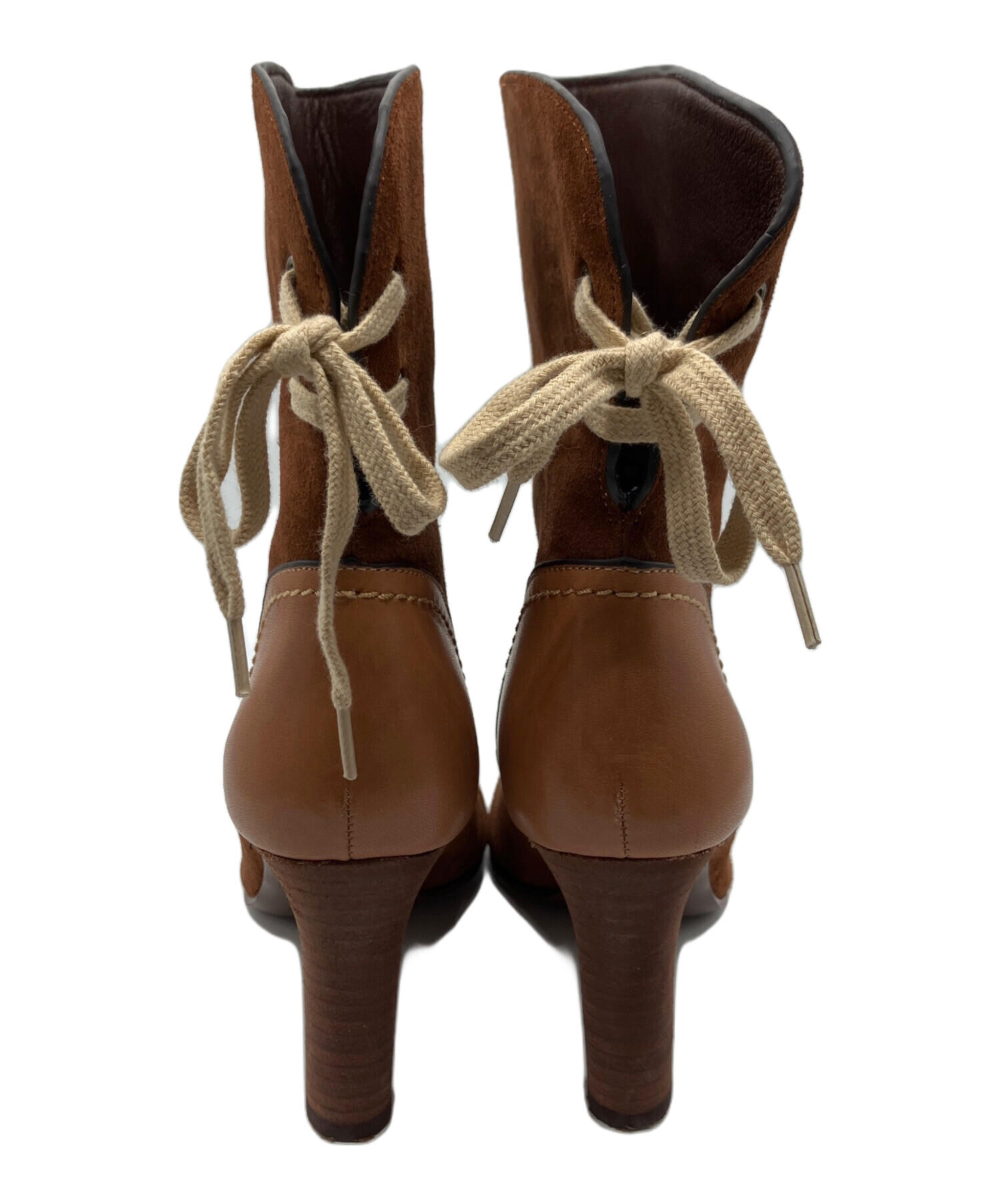 SeeBy chloe ブラウンファー付きハイカットブーツ 中古・古着通販】SEE BY CHLOE (シーバイクロエ) スウェードブーツ