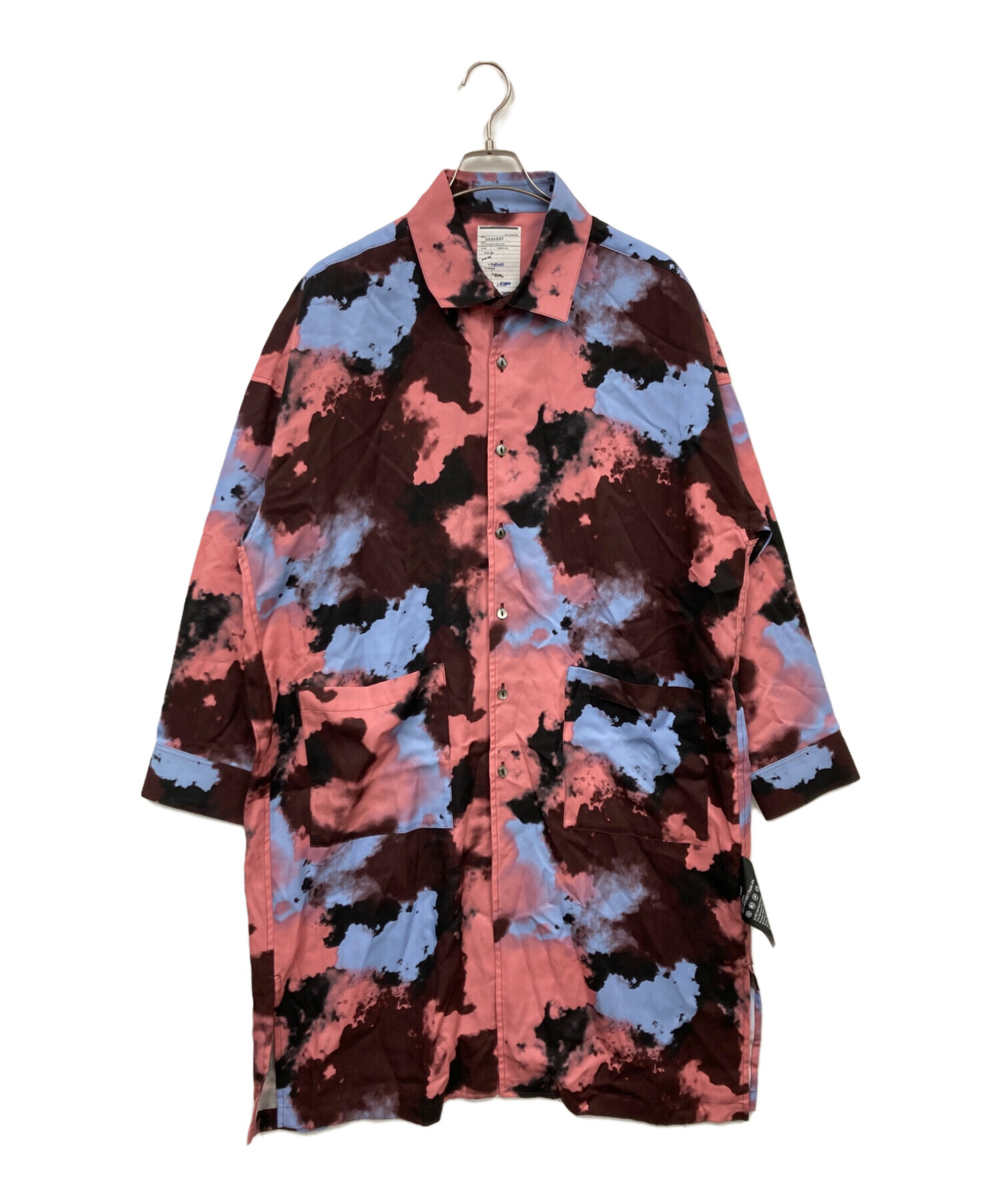 中古・古着通販】SHAREEF (シャリーフ) SMOKE PT LONGSHIRTS ピンク