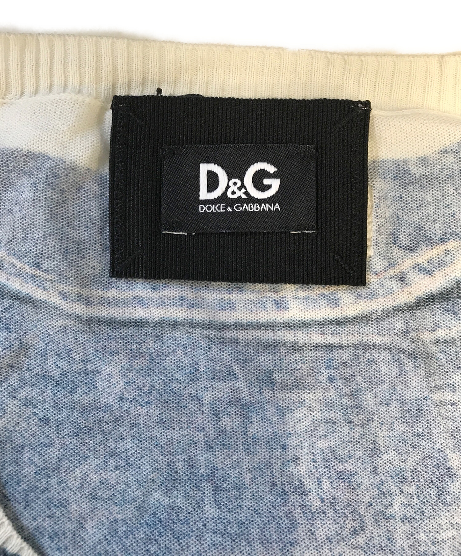 D&G ディー＆ジー カーディガン 42(M位) 黒 【古着】【中古】 中古・古着通販】D&G (ディーアンドジー) 転写プリントカーディガン