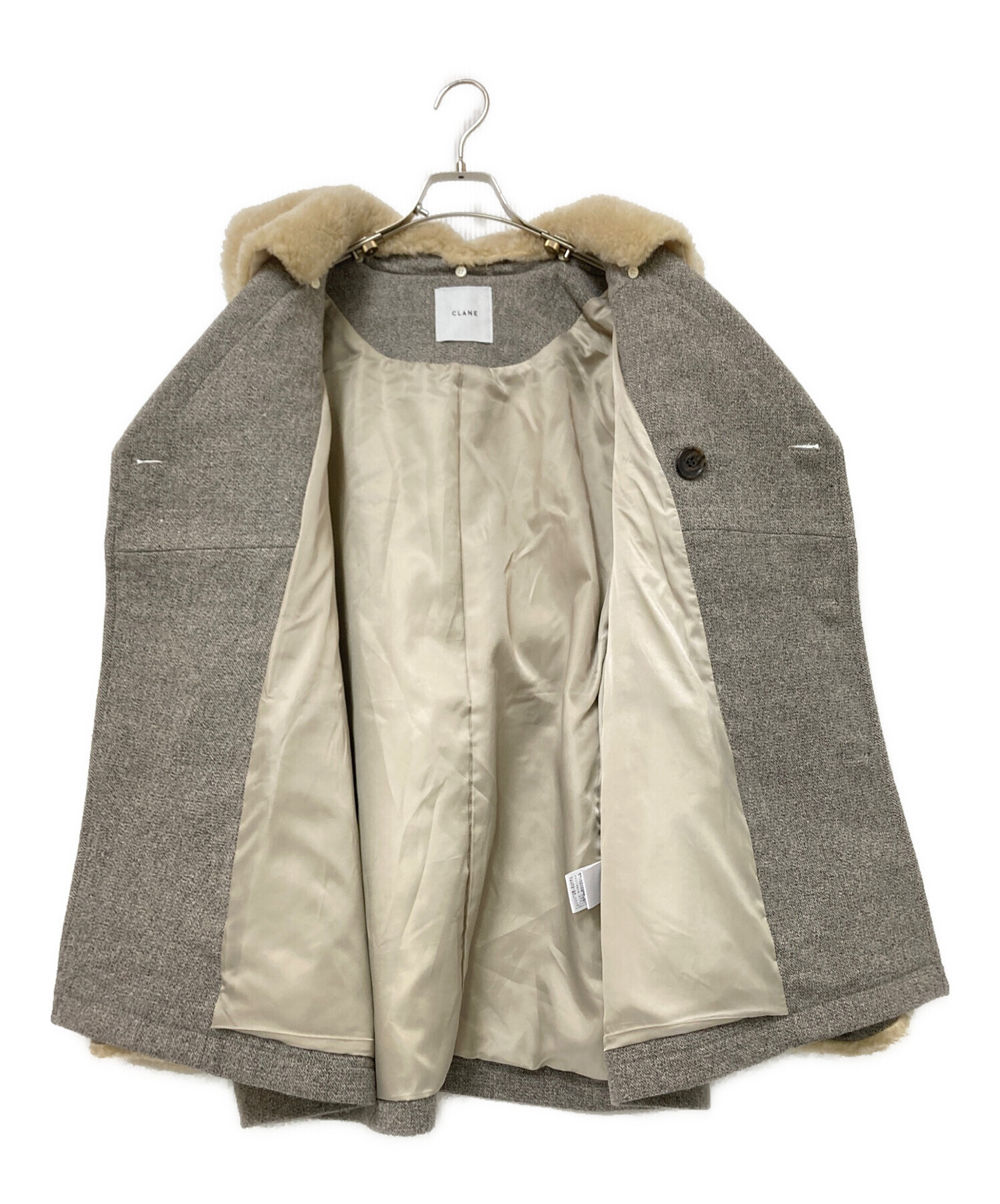 中古・古着通販】CLANE (クラネ) BOA COLLAR MILITARY COAT（ボア