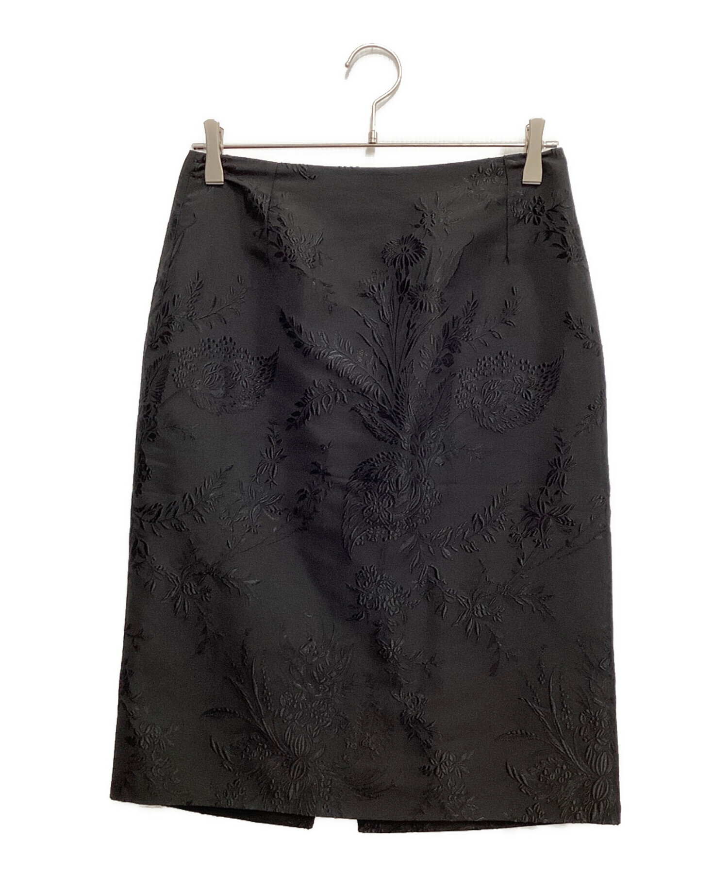 【アーニャ】DRIES VAN NOTEN ブラックタイトスカート 36 中古・古着通販】DRIES VAN NOTEN (ドリスヴァンノッテン) ジャガード