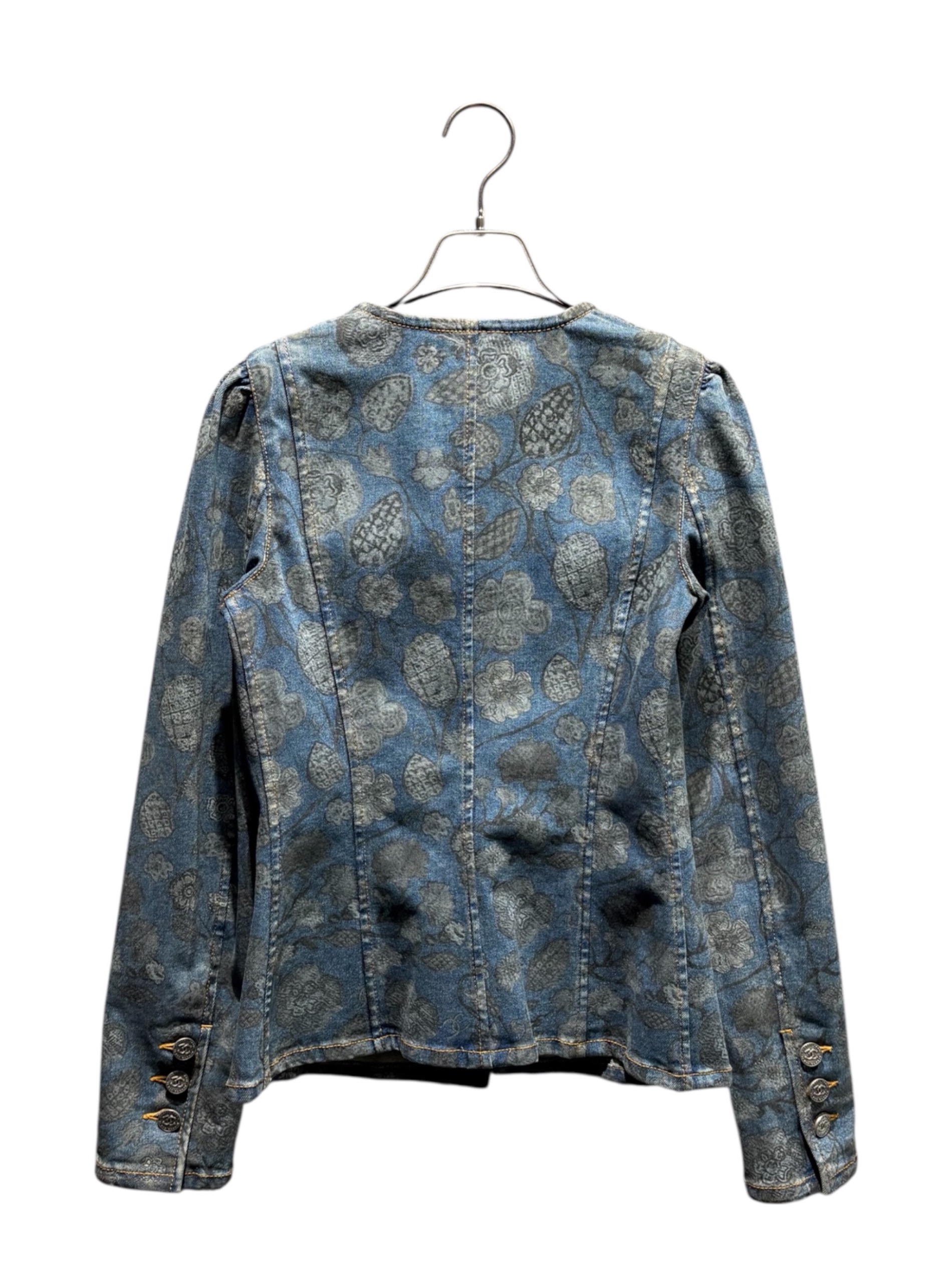 中古・古着通販】CHANEL (シャネル) ノーカラーデニムジャケット