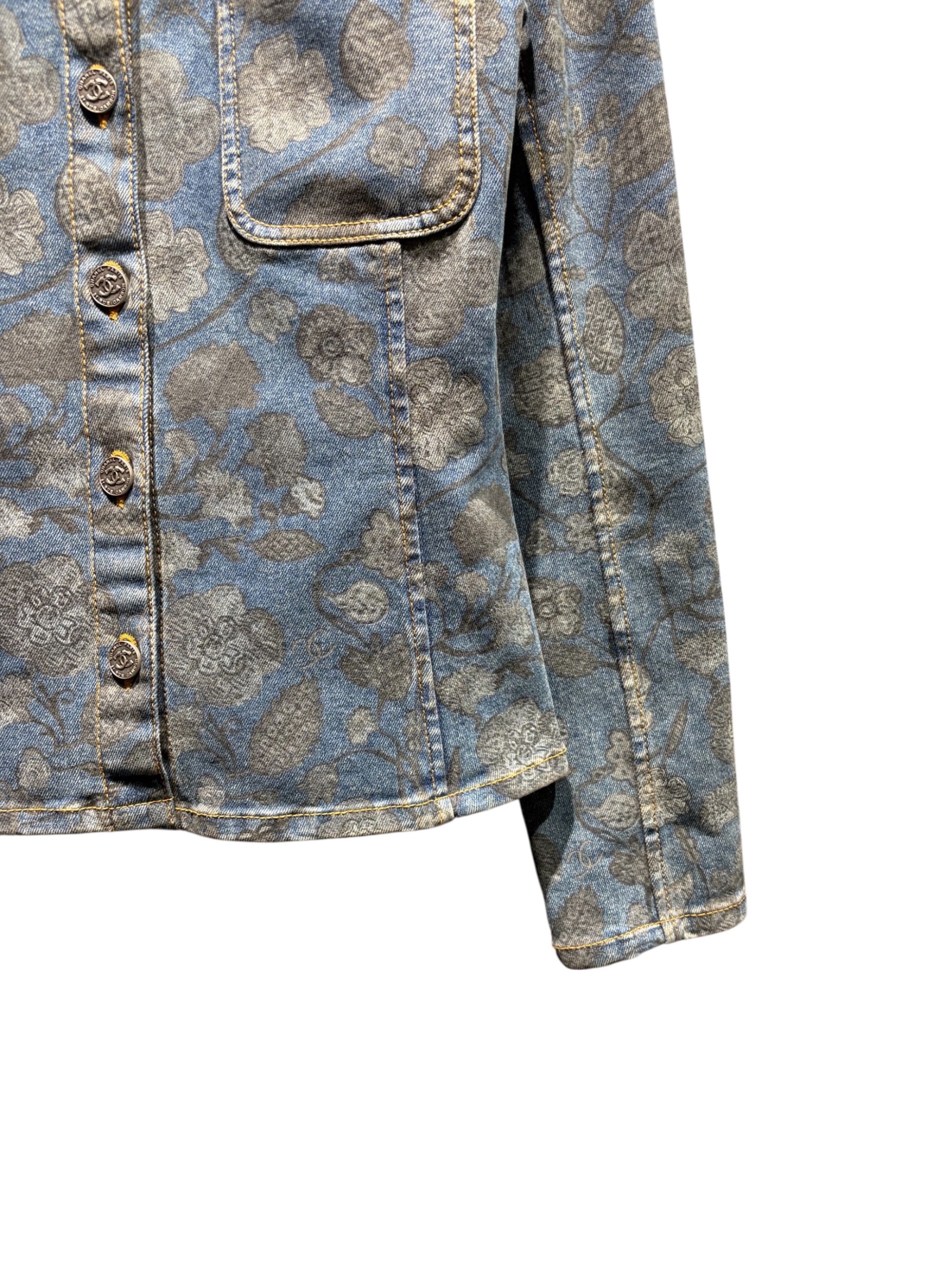 中古・古着通販】CHANEL (シャネル) ノーカラーデニムジャケット