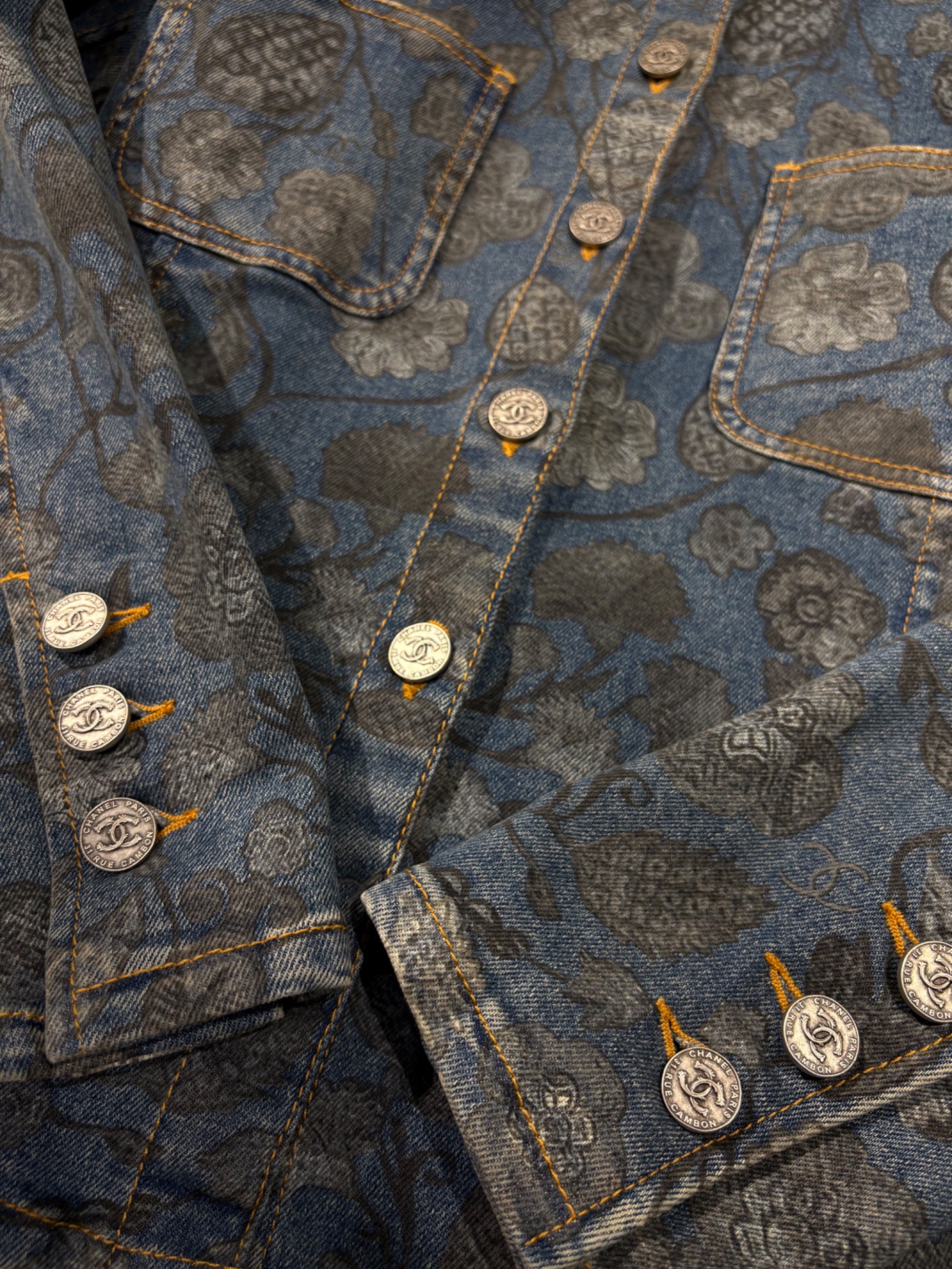 中古・古着通販】CHANEL (シャネル) ノーカラーデニムジャケット