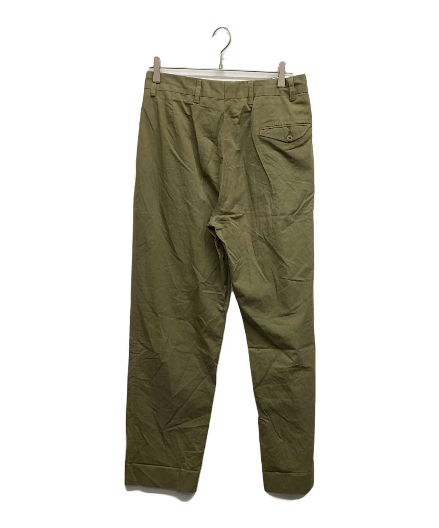 中古・古着通販】LEMAIRE (ルメール) タックパンツ カーキ サイズ:46