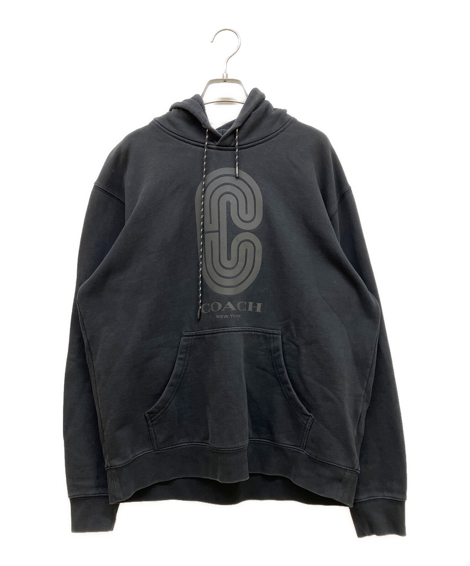 中古・古着通販】COACH (コーチ) プルオーバーパーカー ブラック 