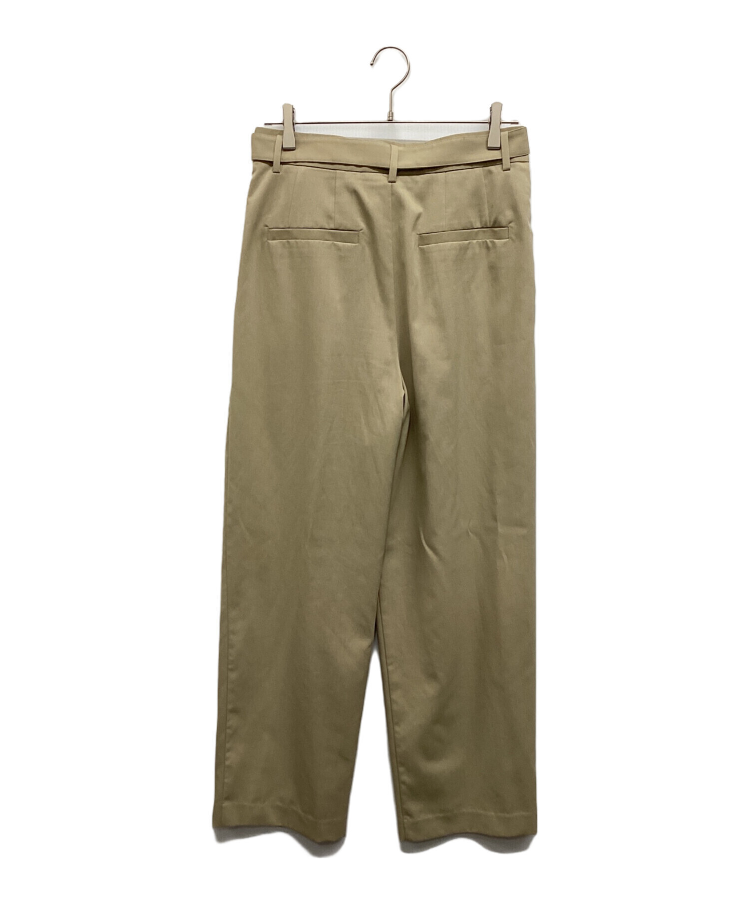 CLANE クラネ WAIST BELT DAD PANTS サイズ2 中古・古着通販】CLANE (クラネ) WAIST BELT DAD PANTS ベージュ